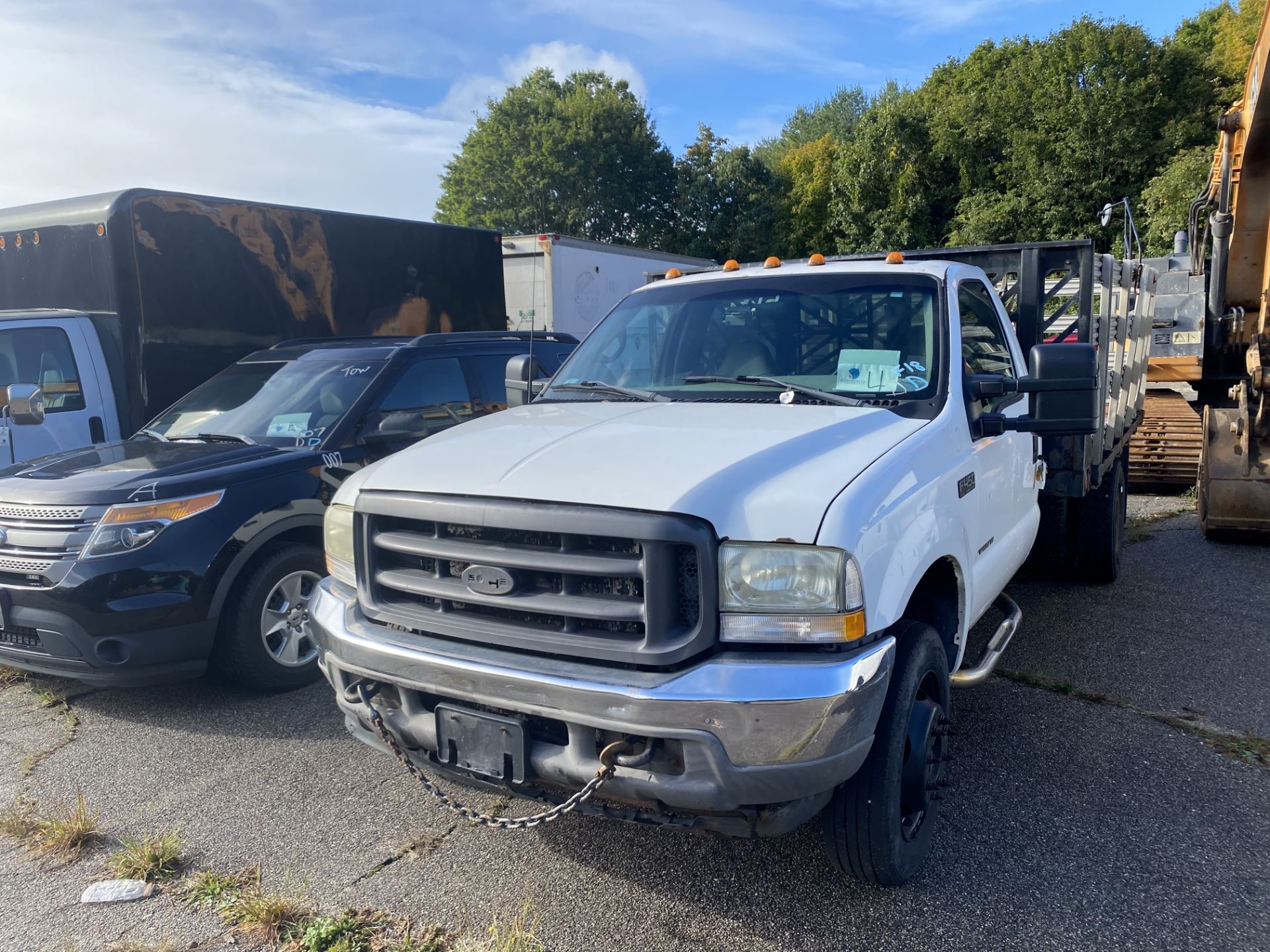 2002 Ford F450 12' Rack Body Truck, 6 Wheel, Tuto Trans, Diesel, Rear Slider, 2-WD, Odom: 172,624,