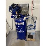 Quincy 5 HP Upright Air Compressor, Single Phase 60 Gallon Tank w/Pneumatic Dryer