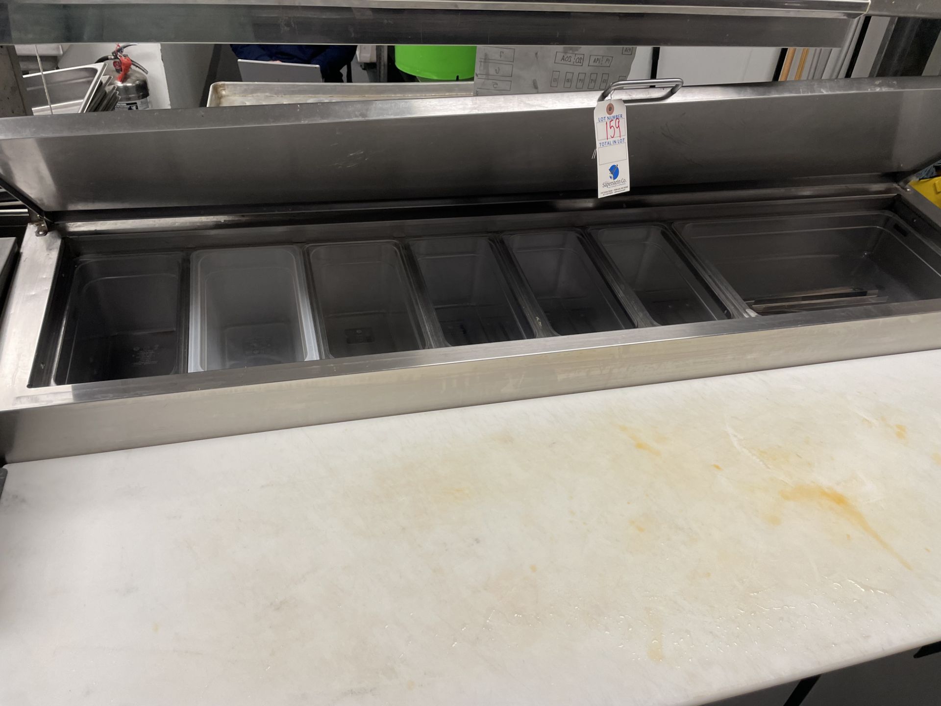 Hoshizaki #PR67A 67" SS SC Portable Salad Units w/Overshelf & Plastic Cutting Board - Image 4 of 4