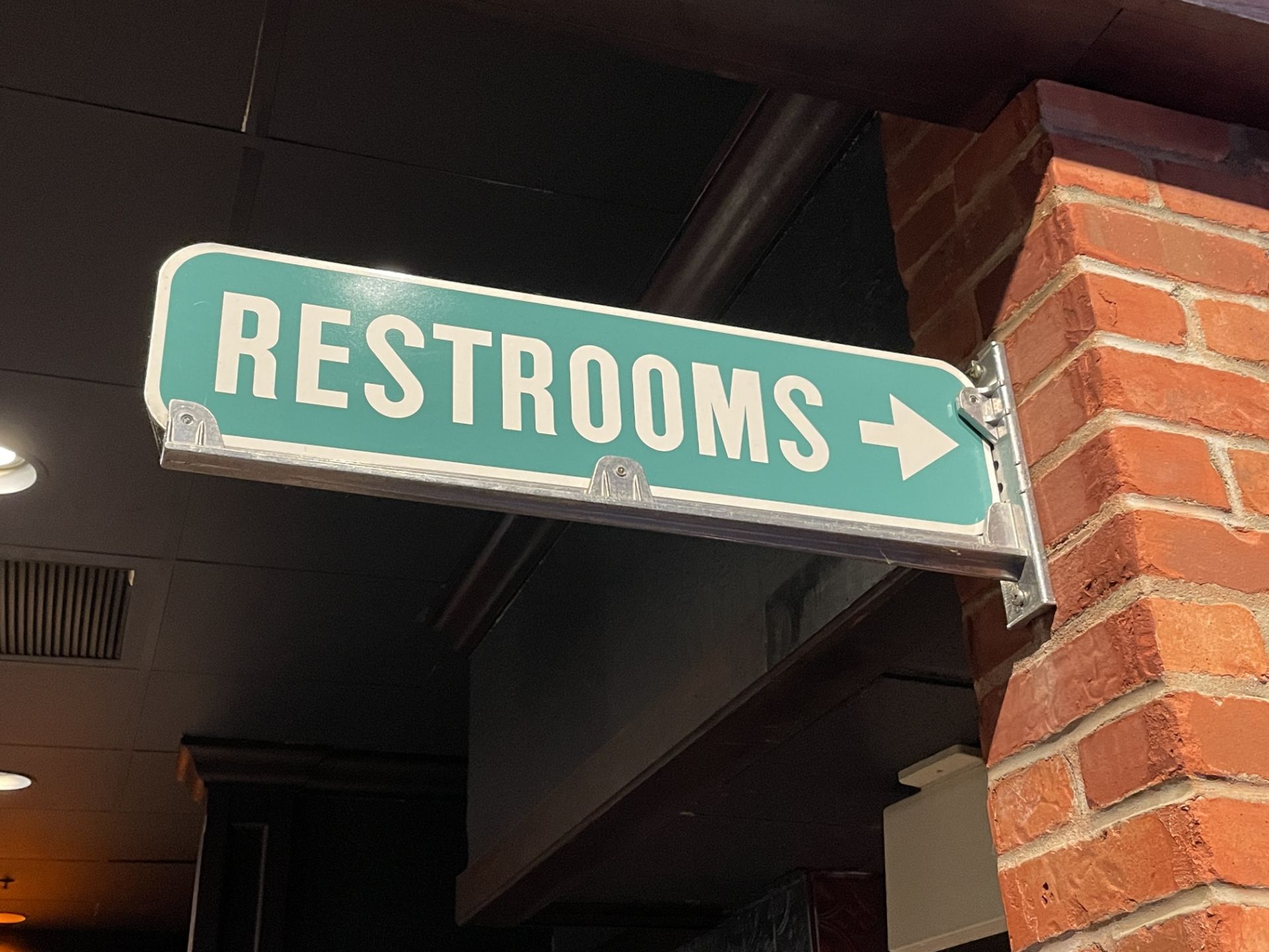 Double sided Restroom Sign w/ Mount