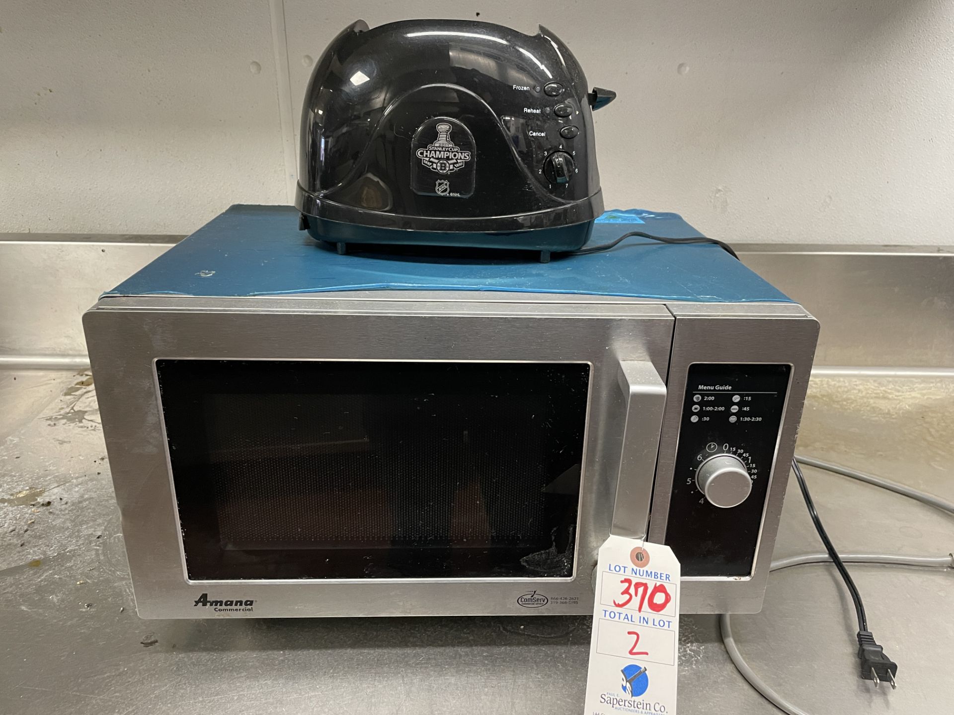 (2) Amana Commercial Microwave & Bruins Stanley Cup Toaster