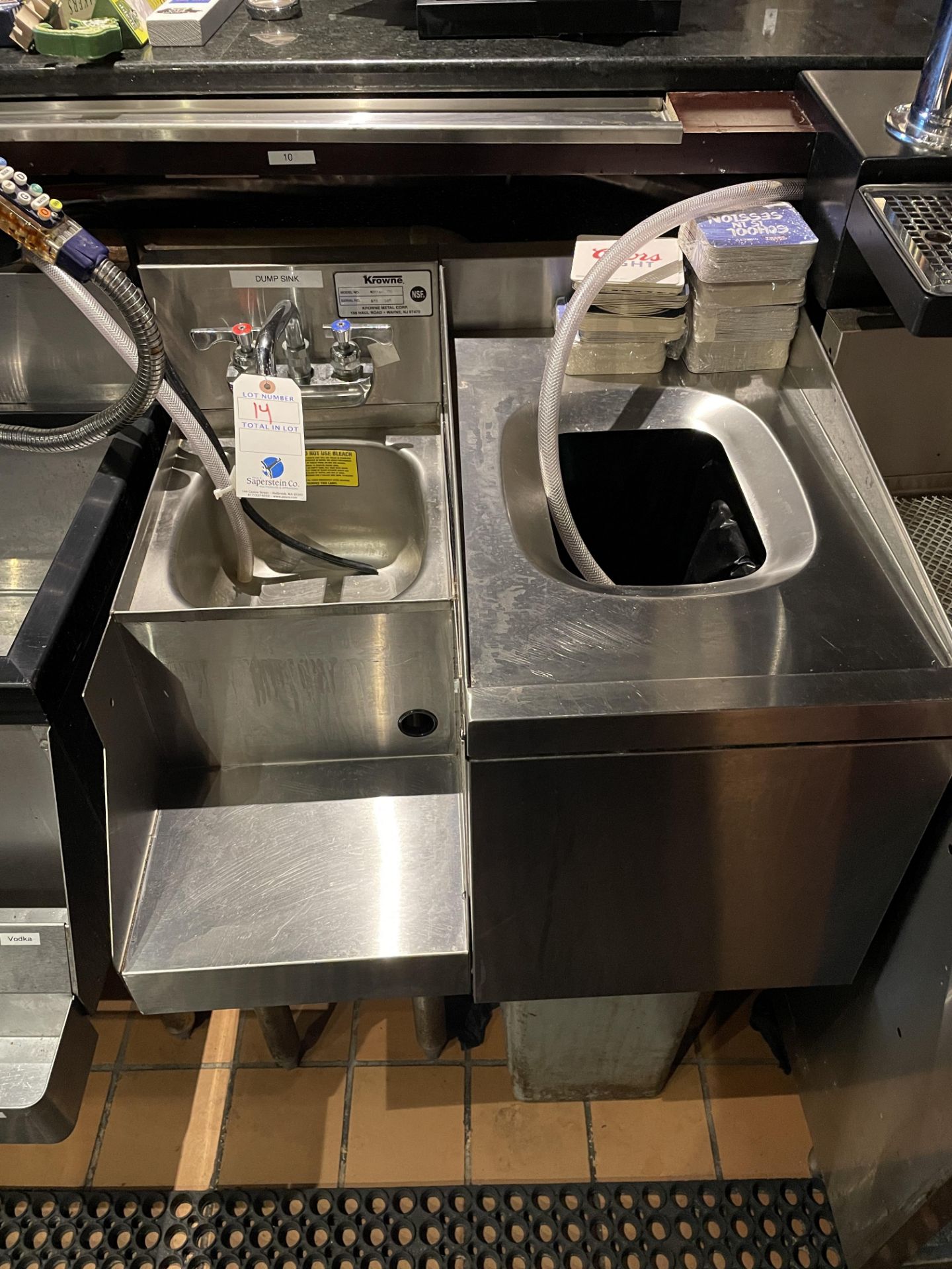 Krowne SS Hand Wash Sink w/ Trash Bin - Image 3 of 3