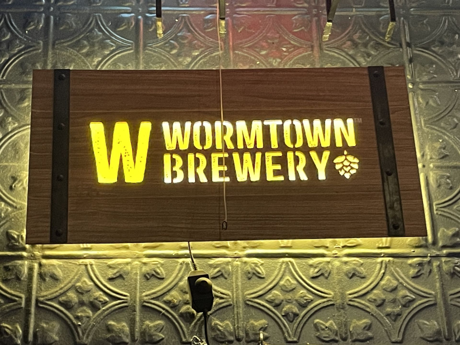 Wormtown Illuminated Sign