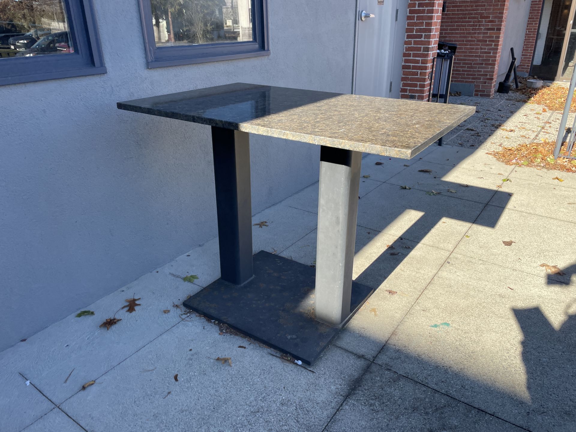 (2) 34"x54" Granite High Top Tables - Image 2 of 2