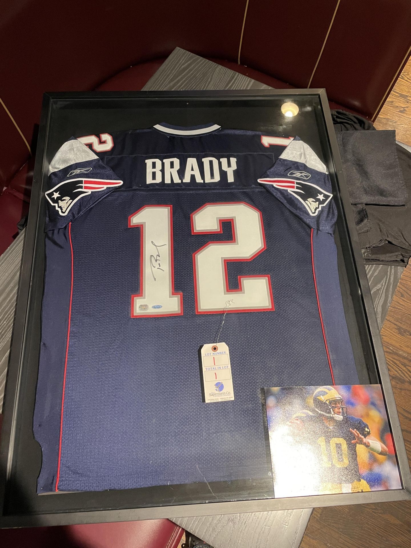 Tom Brady Autographed Patriots Jersey, Frame Mounted Authentication #0100105 From Mounted Memory. - Image 2 of 5