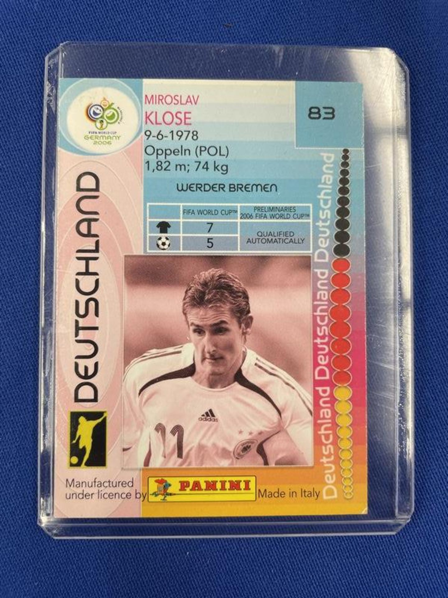 Panini Germany's Mirsolav Klose Player Card #83 (All Time FIFA World Cup Goal Scorer) - Image 2 of 2