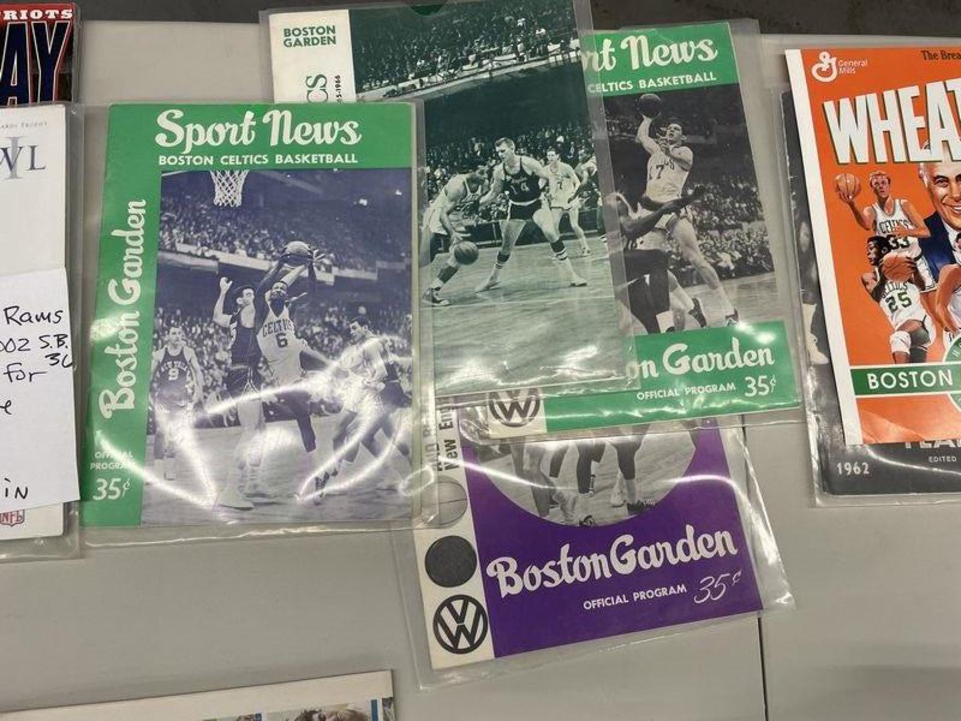 Boston Garden Celtics Programs 1963,9164 etc.