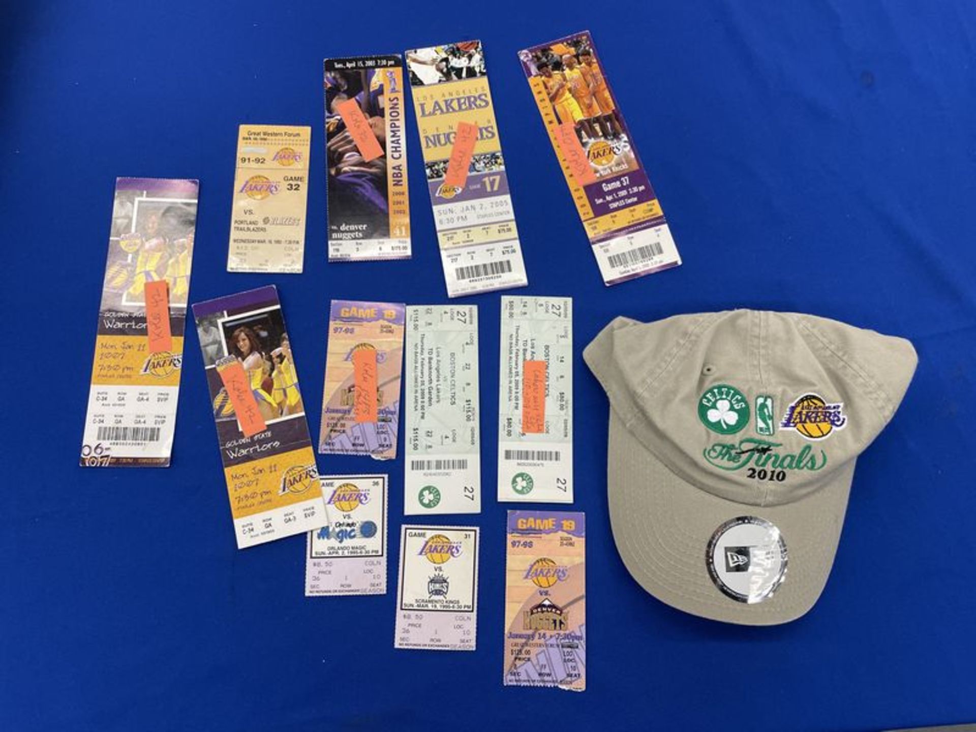 Kobe Bryant Lakers Package C/O: Celtics vs Laker 2010 Finals Cap., (12) Ticket Stubs From Finals & - Image 3 of 3