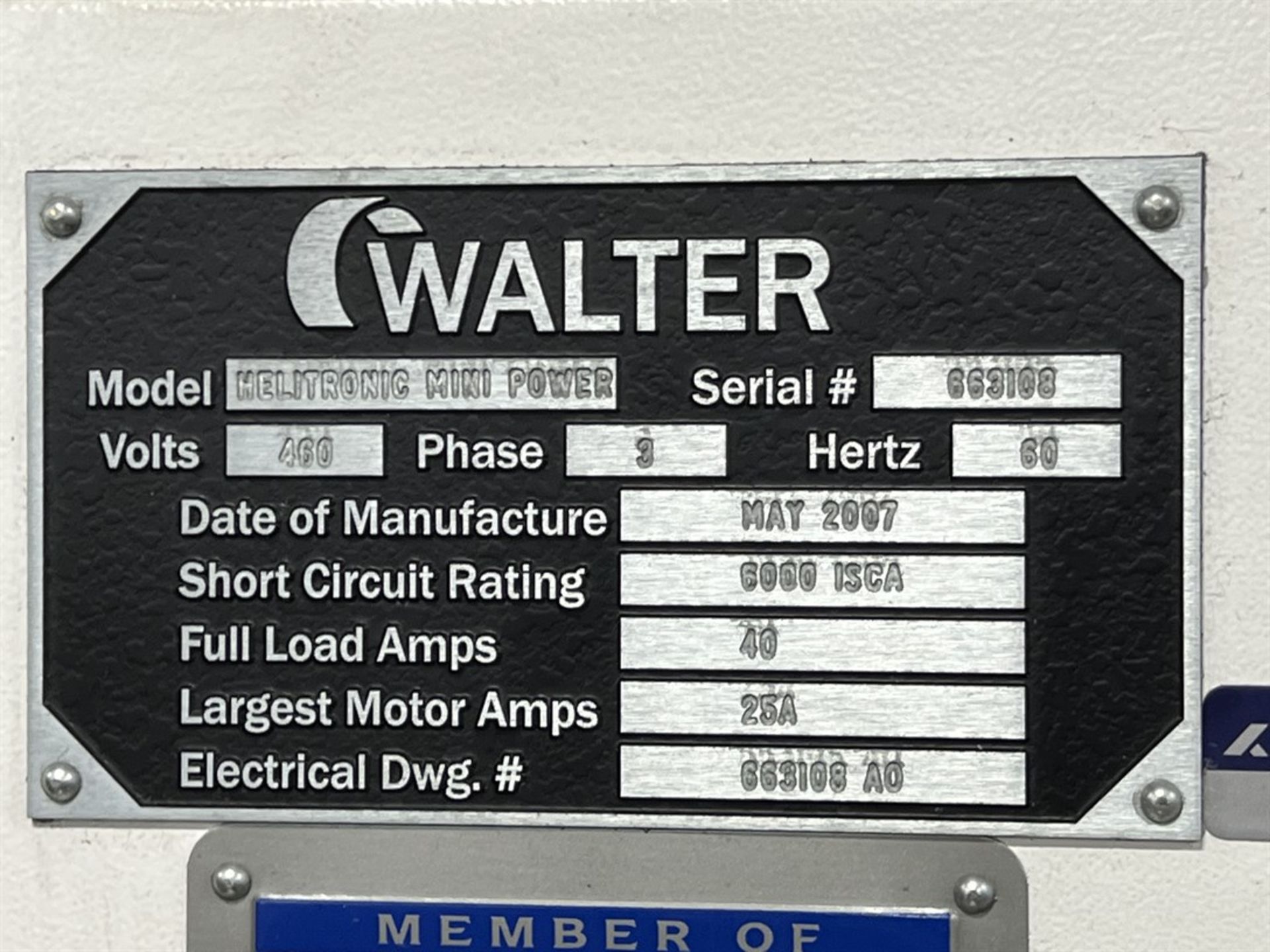 2007 WALTER Helitronic Mini Power CNC 7-Axis Tool & Cutter Grinder, s/n 663108, HMC 600 Control, - Image 10 of 11