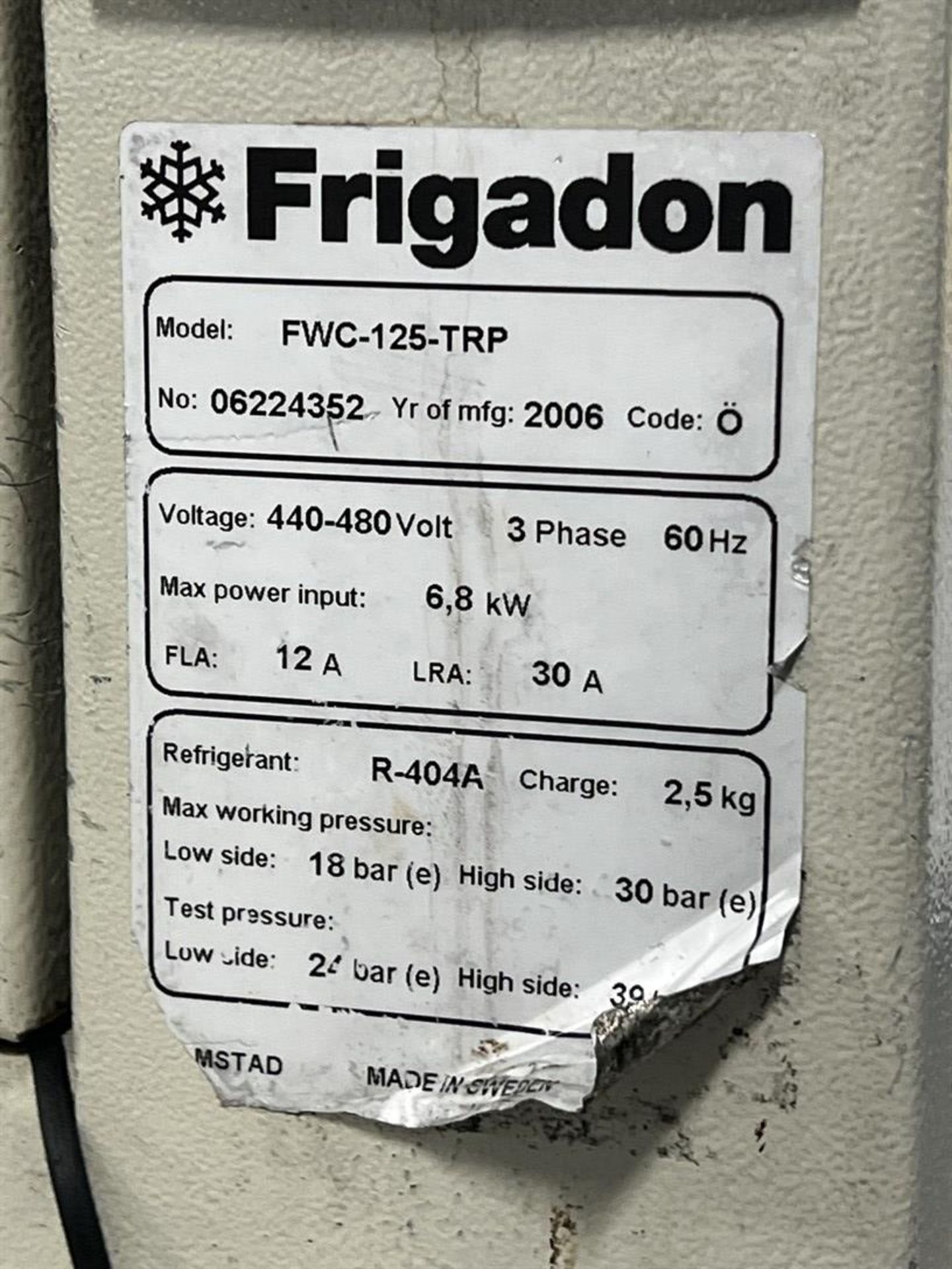 2006 FRIGADON Transor FWC-125-TRP Filter System, s/n 06224354 - Image 5 of 5