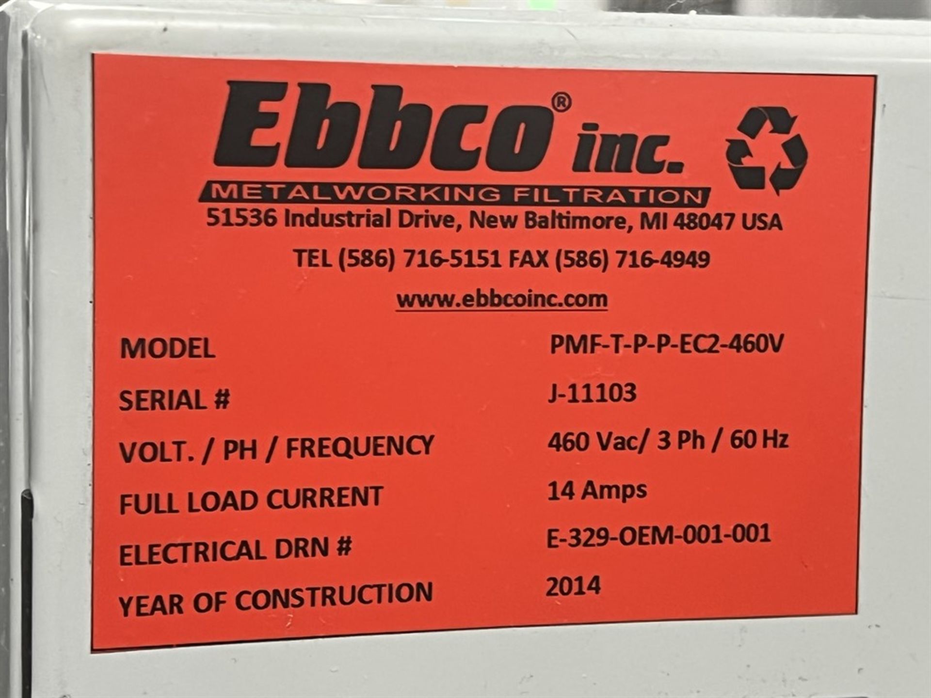 EBBCO Coolant Filtration System - Image 5 of 6