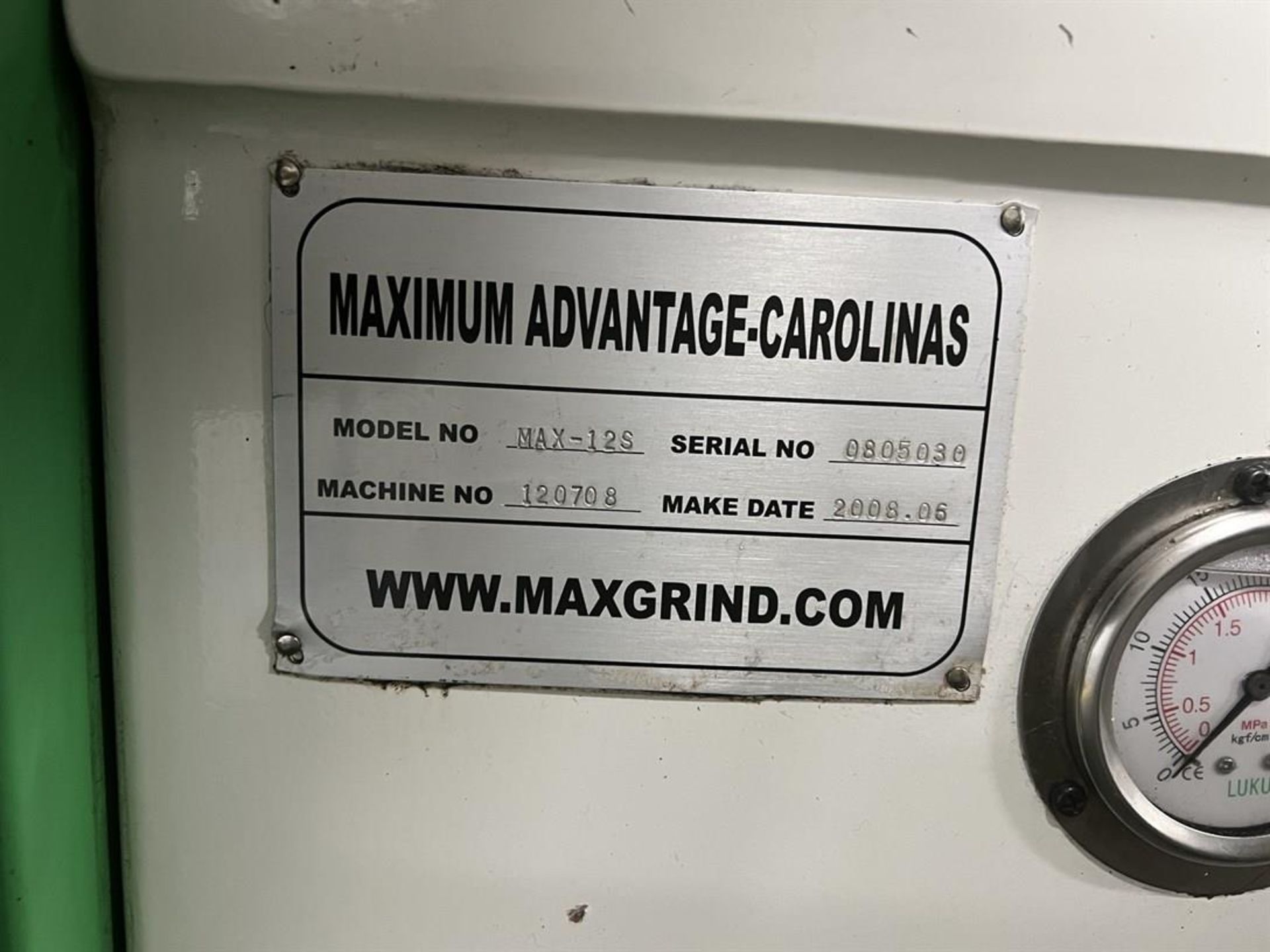 2008 MAXIMUM ADVANTAGE MAX-12S Centerless Grinder, s/n 0805030, w/ Feed/Parts Counter System - Image 7 of 7