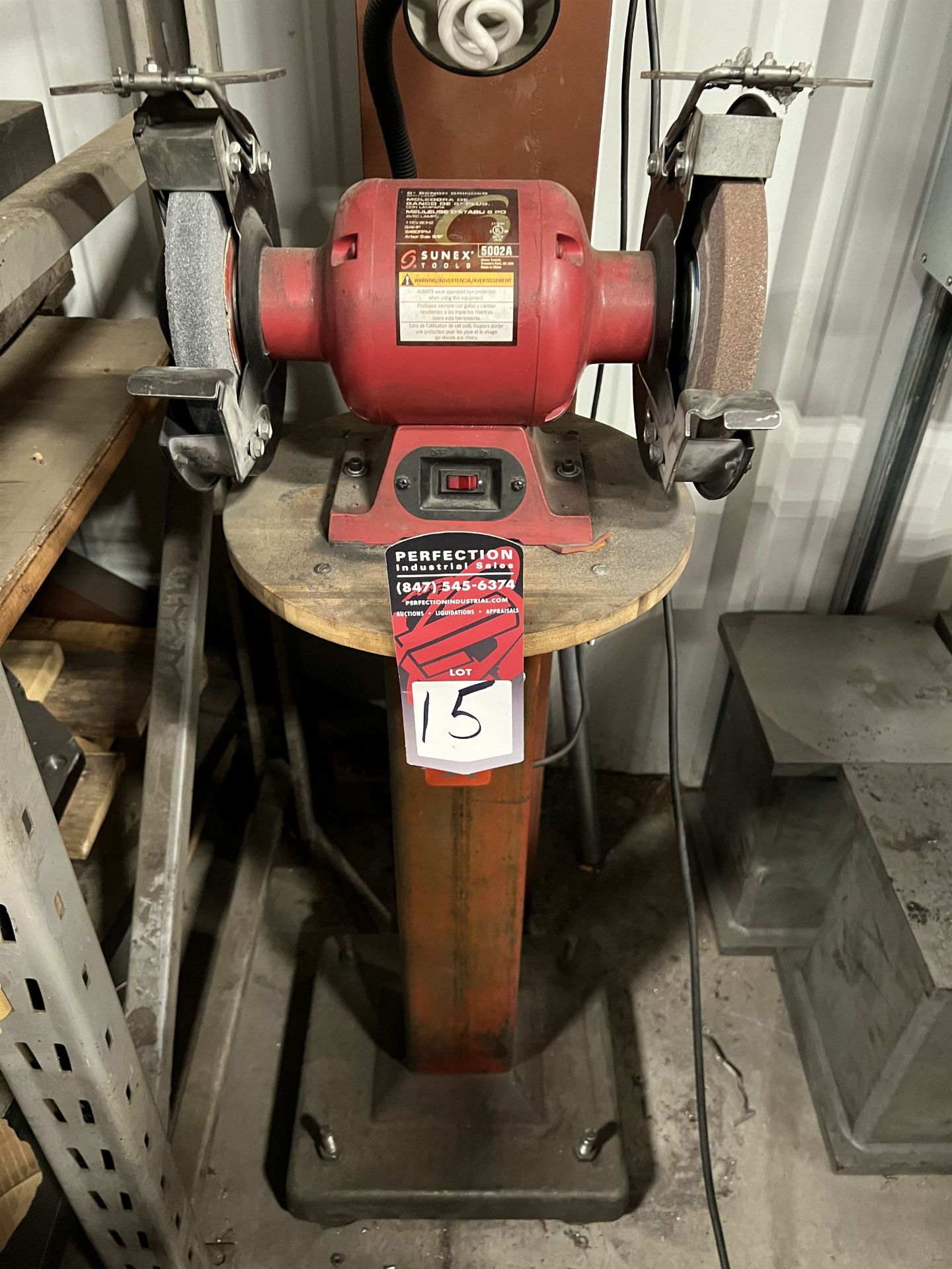 SUNEX 5002A 8" Bench Grinder, 3/4 HP, 3450 RPM (This lot is located at 1935 W. Lusher Avenue, - Image 2 of 4