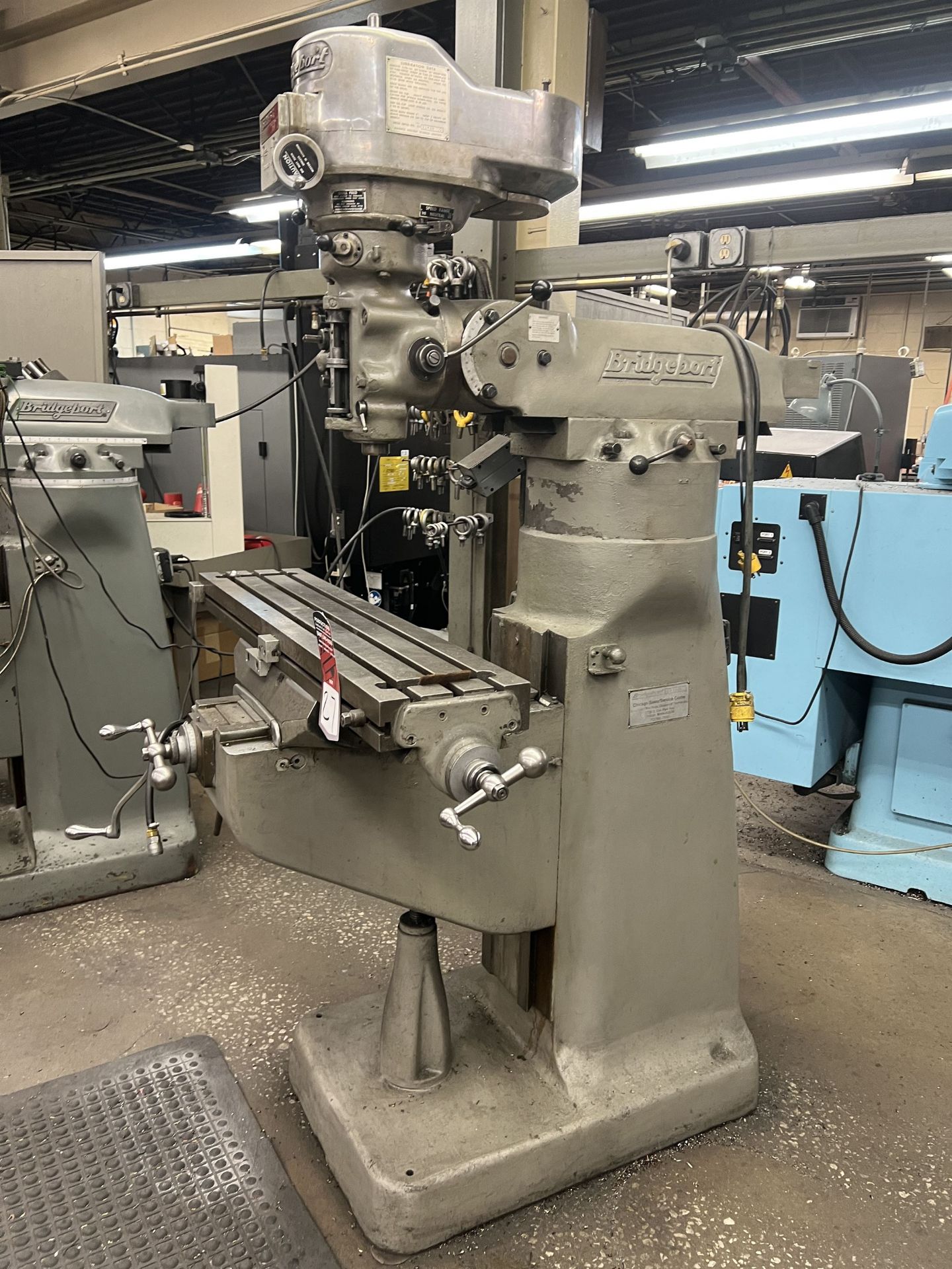 BRIDGEPORT Series I Vertical Milling Machine, s/n 203475, 9" x 42" Table, 2 HP (This lot is - Image 8 of 8