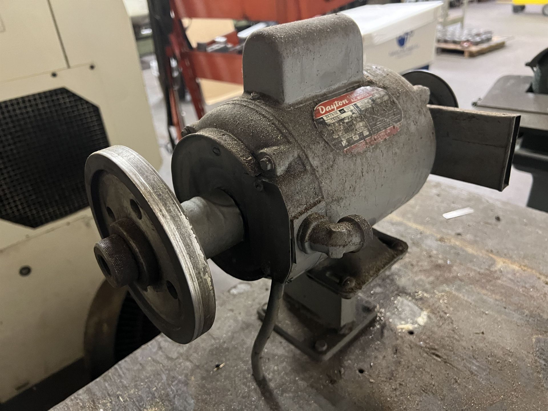 DAYTON 4K781N Bench Grinder, 1/2 HP, 1725 RPM, Mounted on Work Bench (This lot is located at 1935 W. - Image 3 of 4