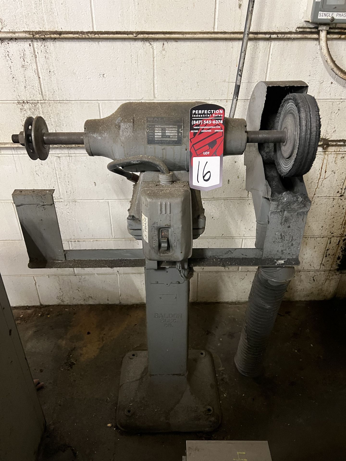 BALDOR 409B Dual End Pedestal Grinder, 1-1/2 HP (This lot is located at 1935 W. Lusher Avenue,