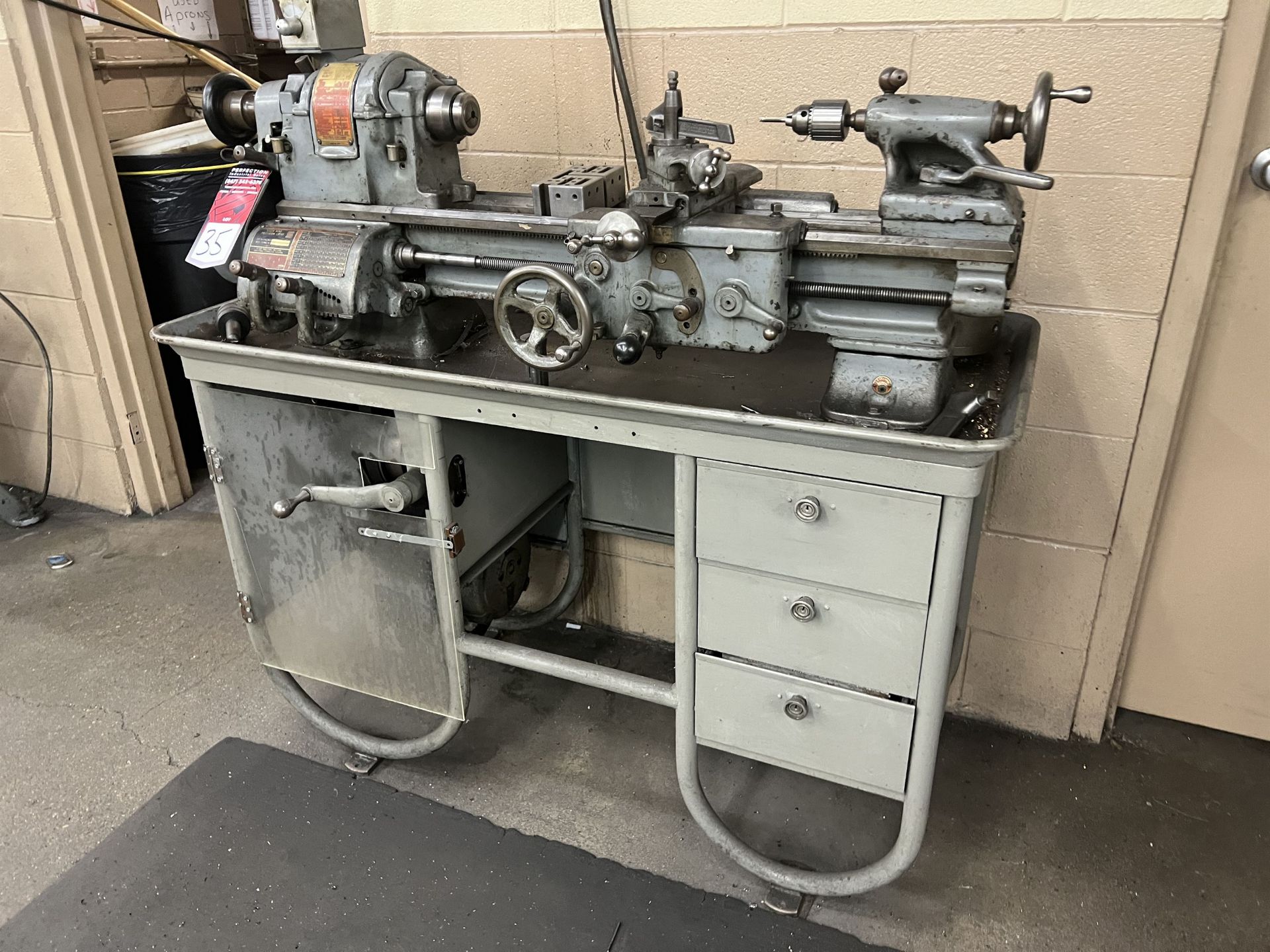 SOUTH BEND 10" x 18" CL187ZB Engine Lathe, s/n na, Collet Nose, Tool Post, Tailstock w/ Jacobs Chuck - Image 2 of 7