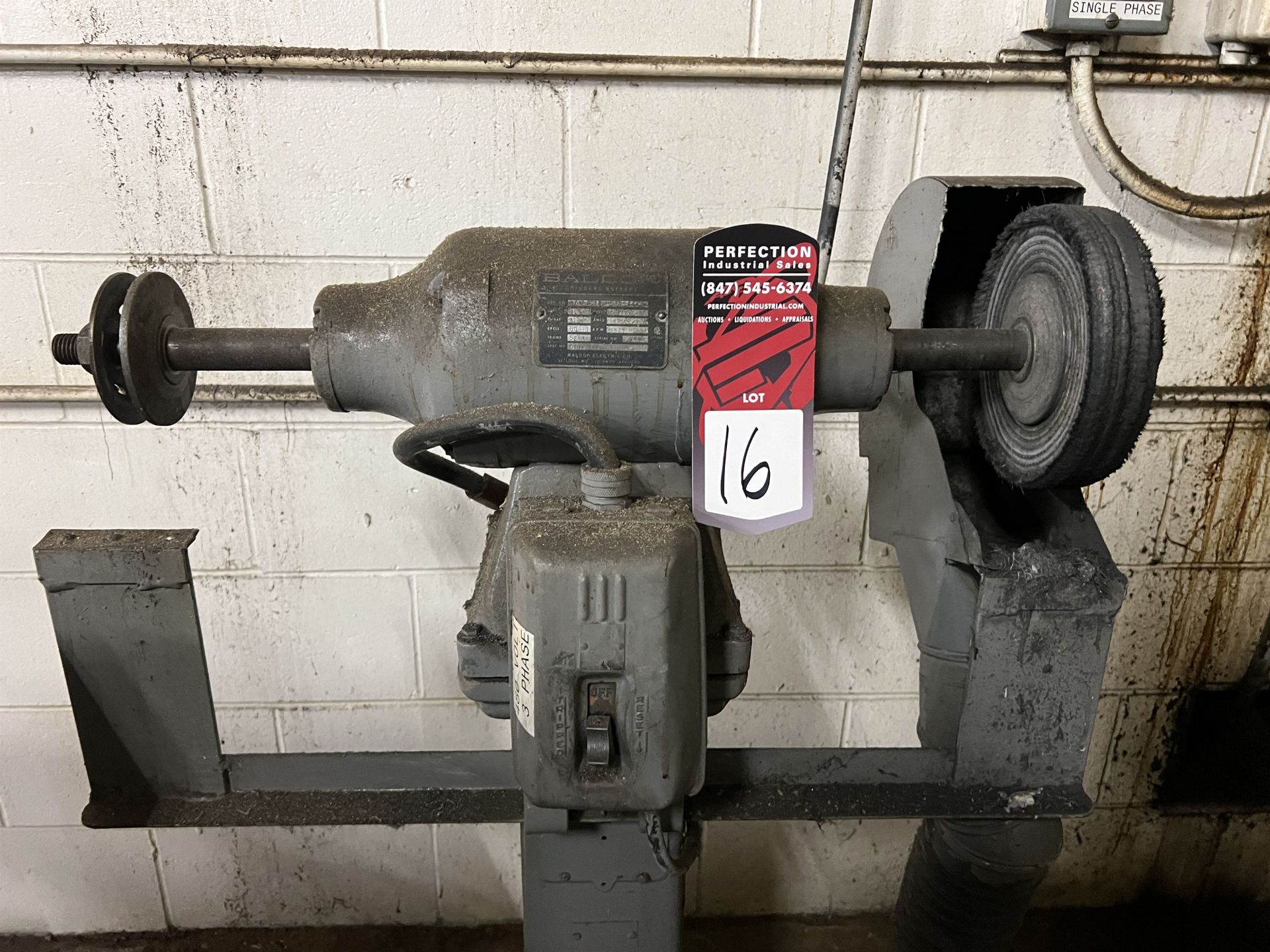 BALDOR 409B Dual End Pedestal Grinder, 1-1/2 HP (This lot is located at 1935 W. Lusher Avenue, - Image 2 of 4