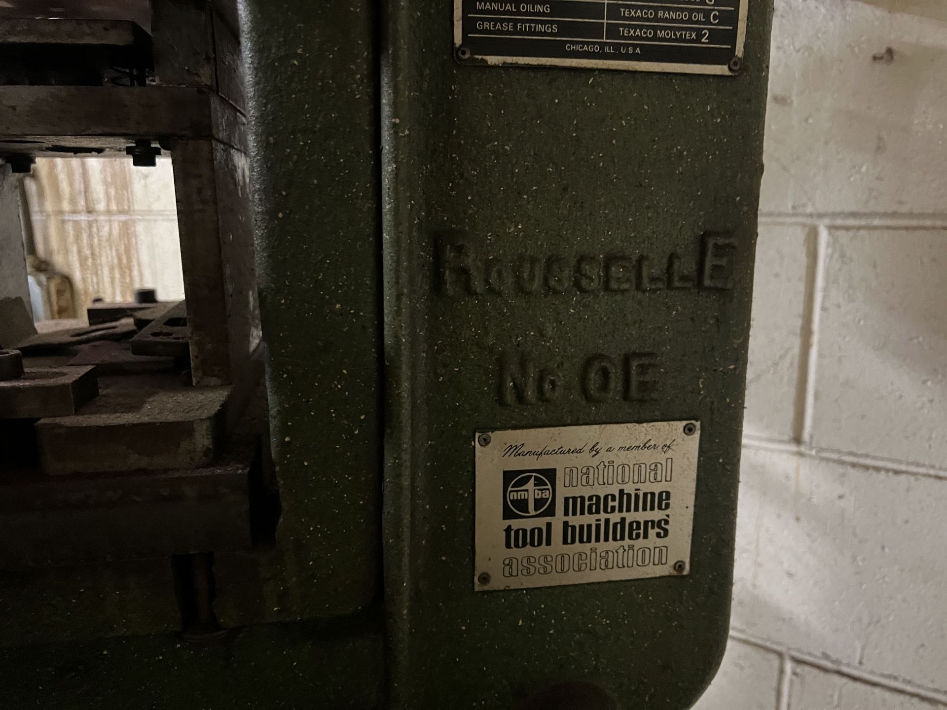 ROUSSELLE No. 0E Punch Press, s/n 22571, 5 Ton, 1-1/4" Stroke, 1" Adj, 9" Shut Height, 200 SPM (This - Image 4 of 6