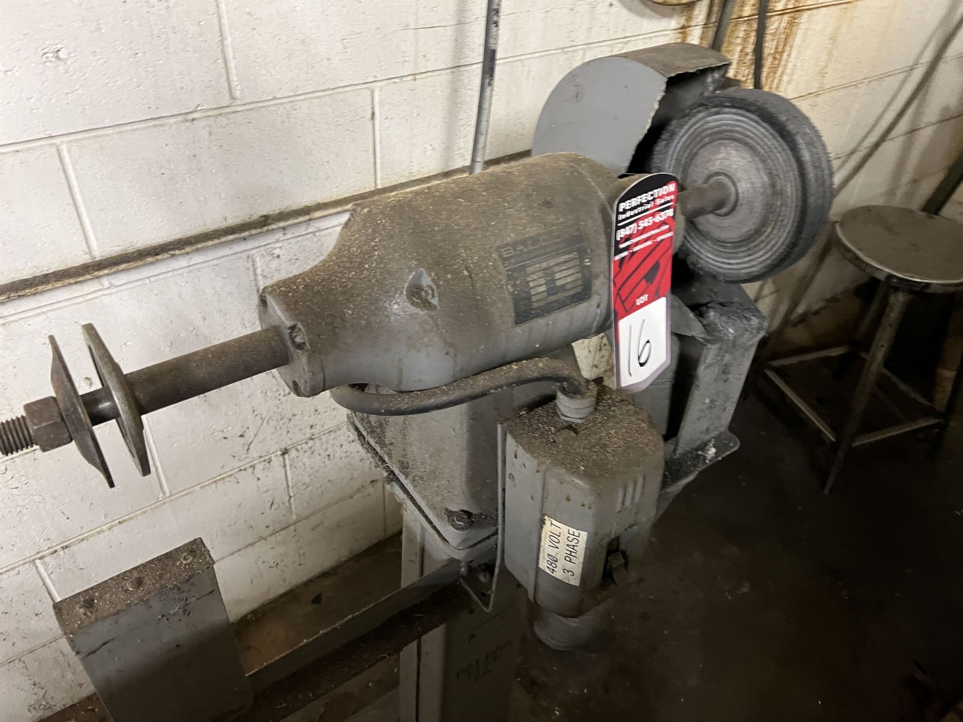 BALDOR 409B Dual End Pedestal Grinder, 1-1/2 HP (This lot is located at 1935 W. Lusher Avenue, - Image 3 of 4