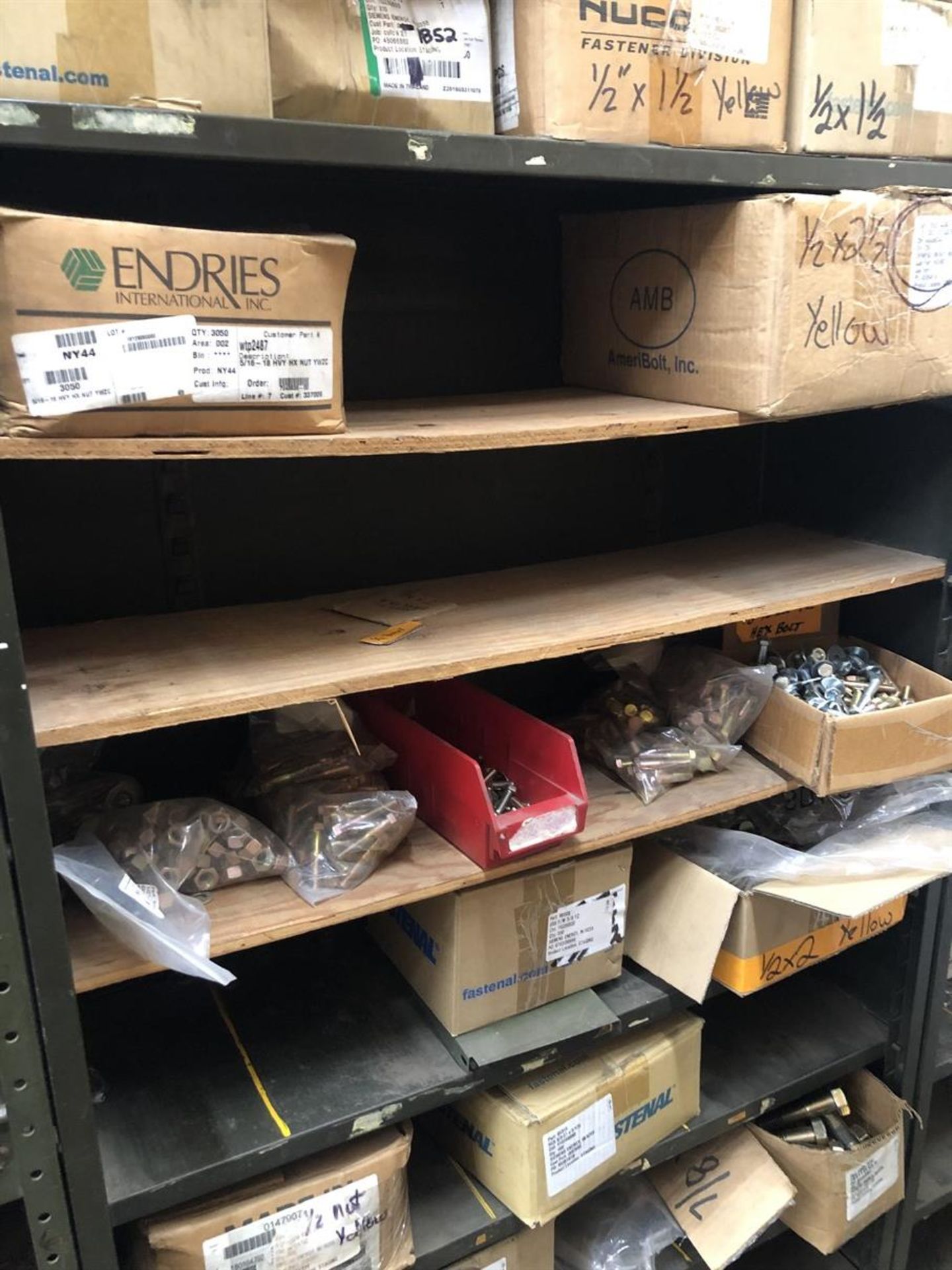 Lot of (4) Shelving Units of Assorted Fasteners, (Contents Only) - Image 4 of 4