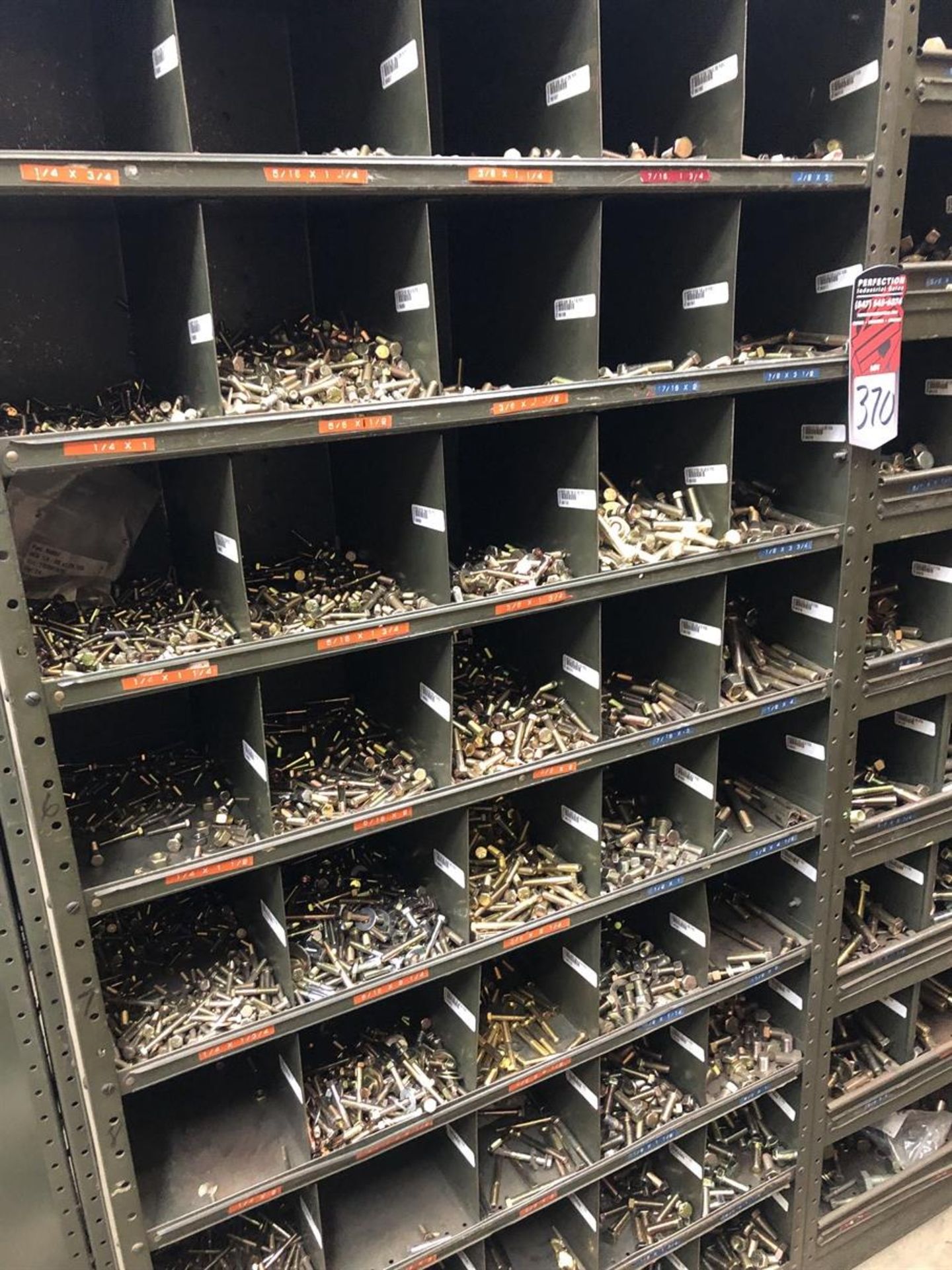 Lot of (4) Shelving Units of Assorted Fasteners, (Contents Only) - Image 2 of 4