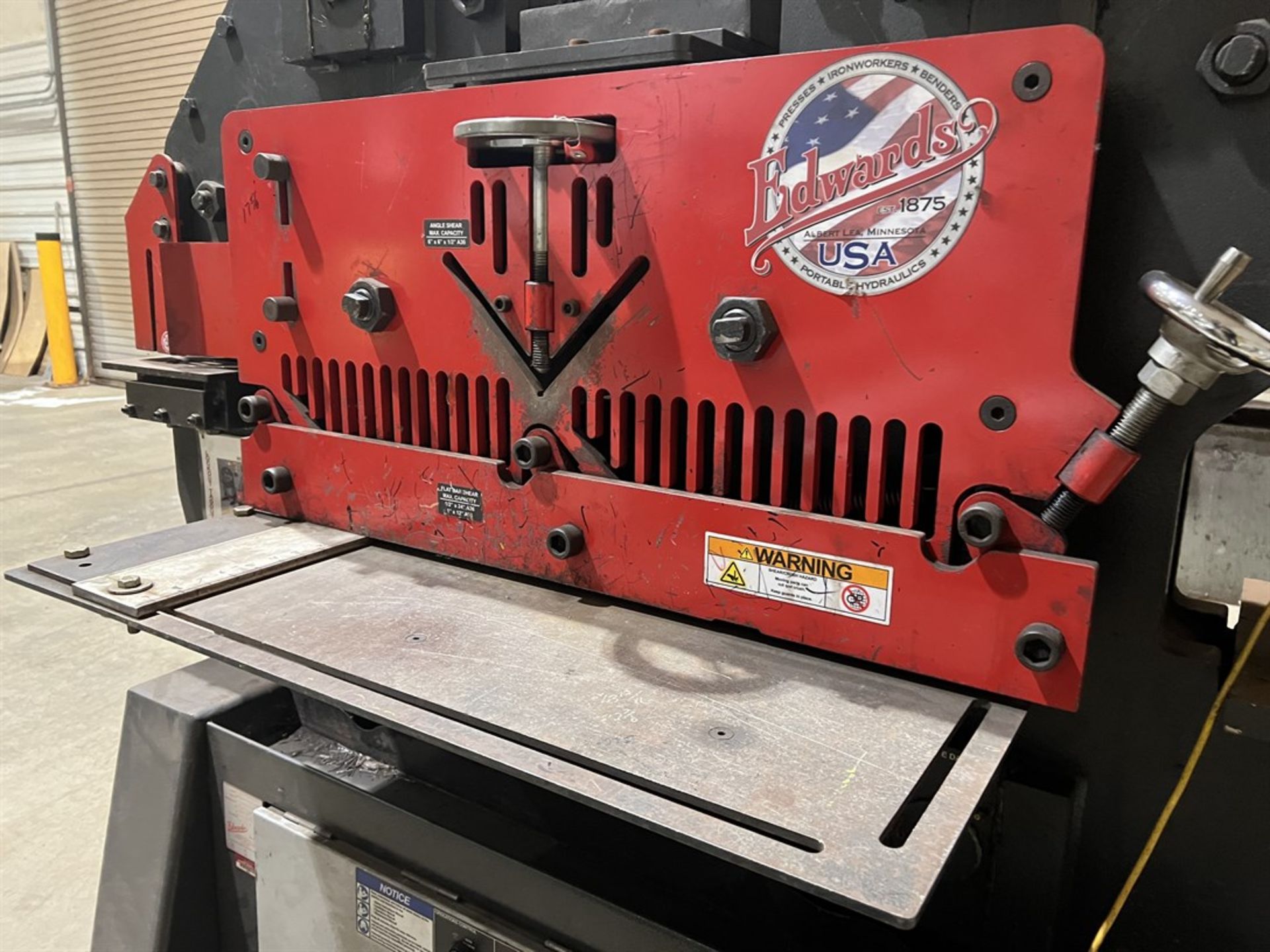 2015 EDWARDS 120 Ton Ironworker, s/n 030715IW120, 1-1/2” Dia in 1” A36 Punch Max Capacity, 2-1/2” - Image 3 of 17