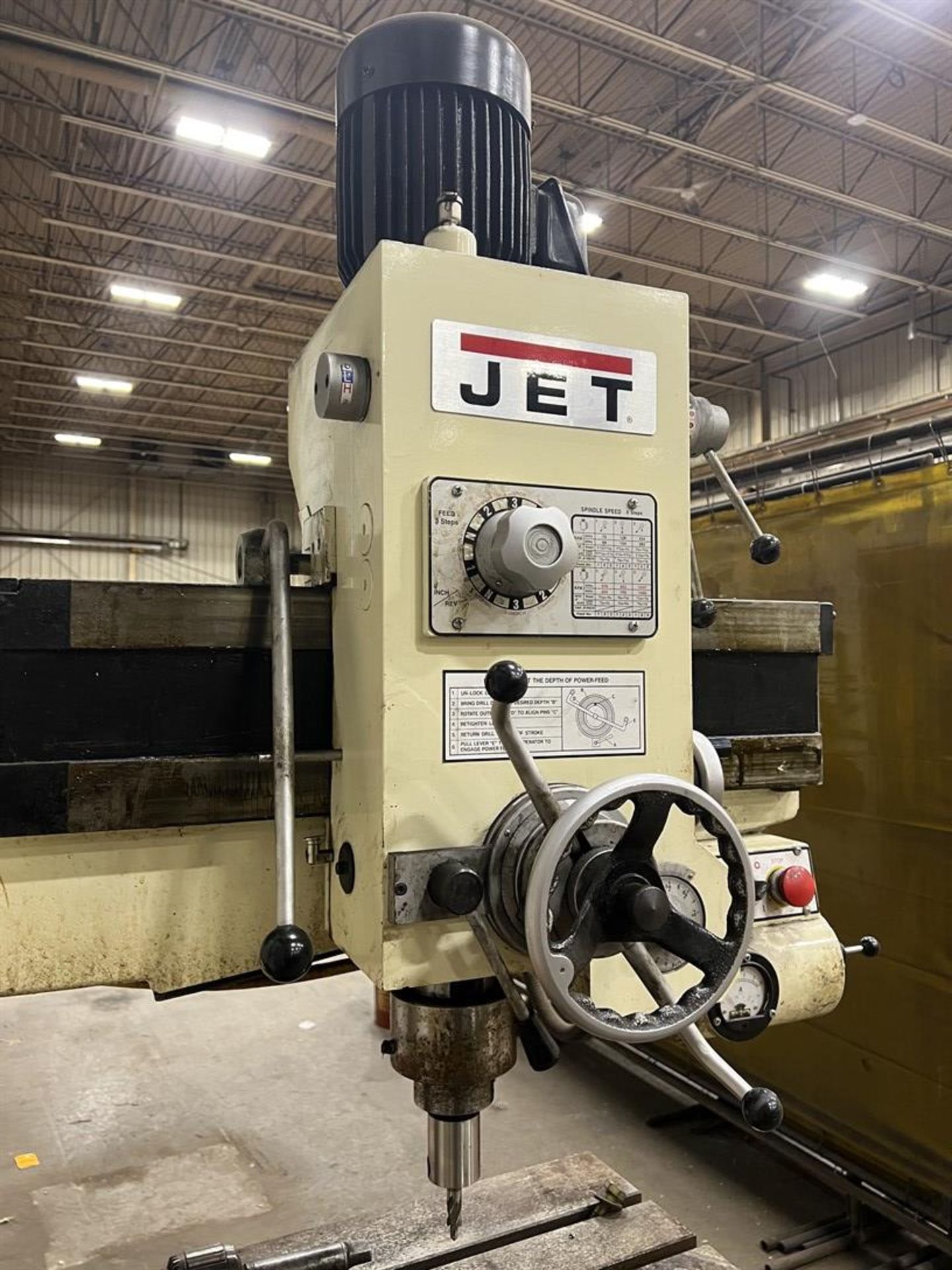 JET J-720R Radial Arm Drill Press, s/n 1511158, 3’ Arm x 8” Column, 73-1500 RPM, 17-1/2” x 23-1/2” x - Image 3 of 7