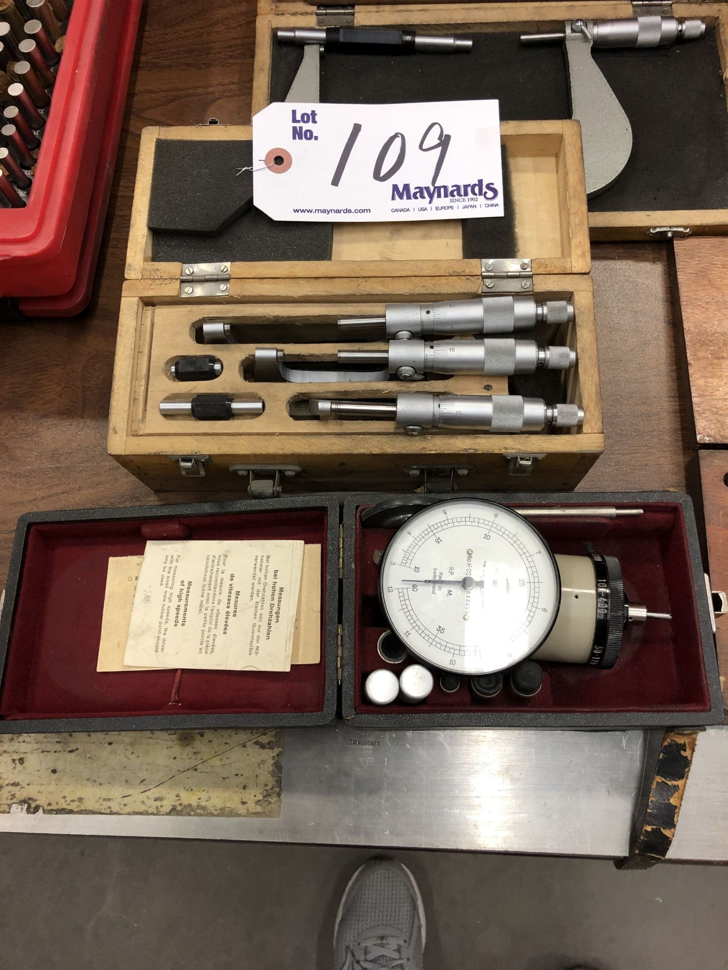 Lot of Micrometers and Tachometer Set