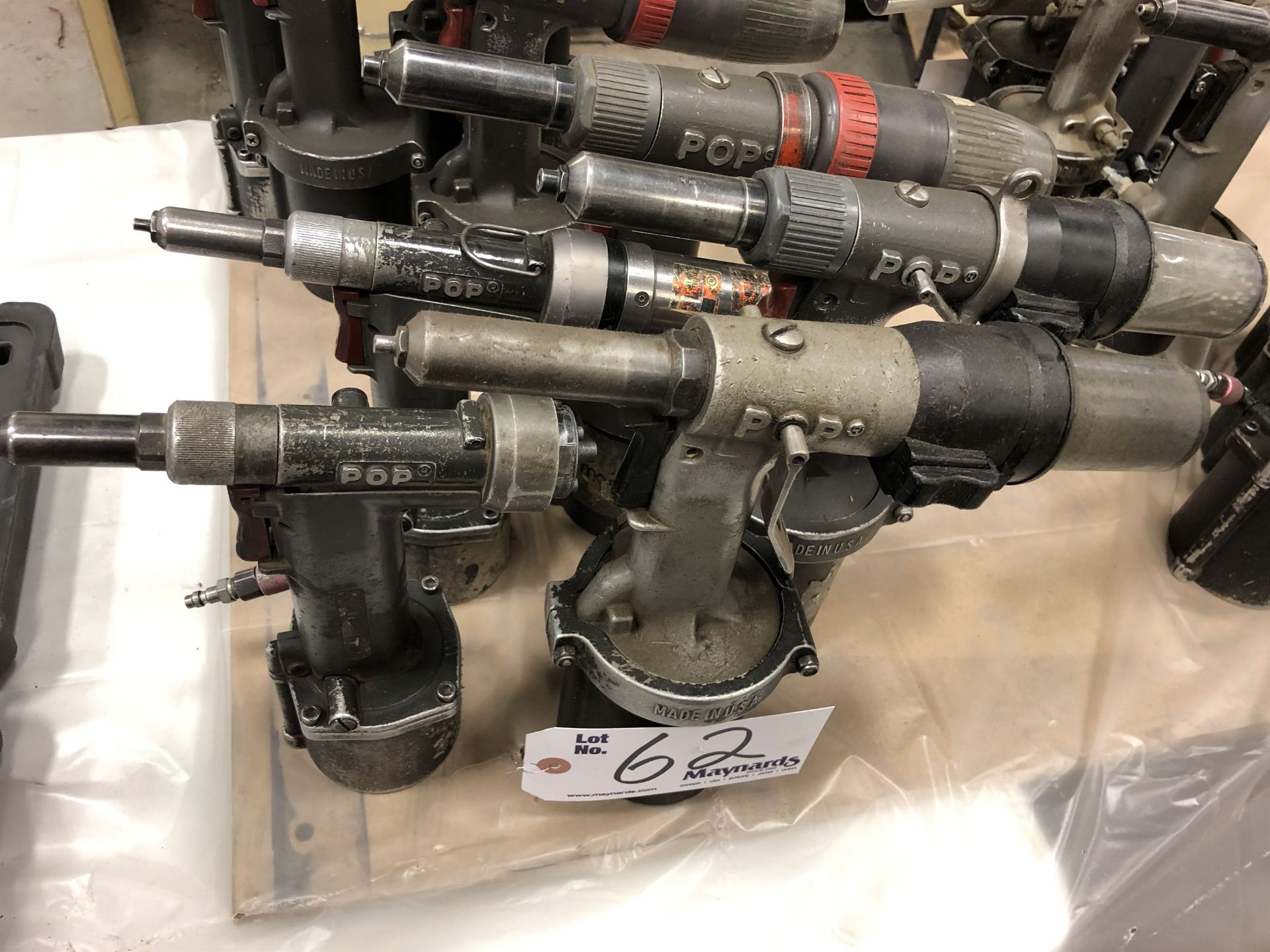 Lot of (5) Pneumatic Pop Rivet Guns