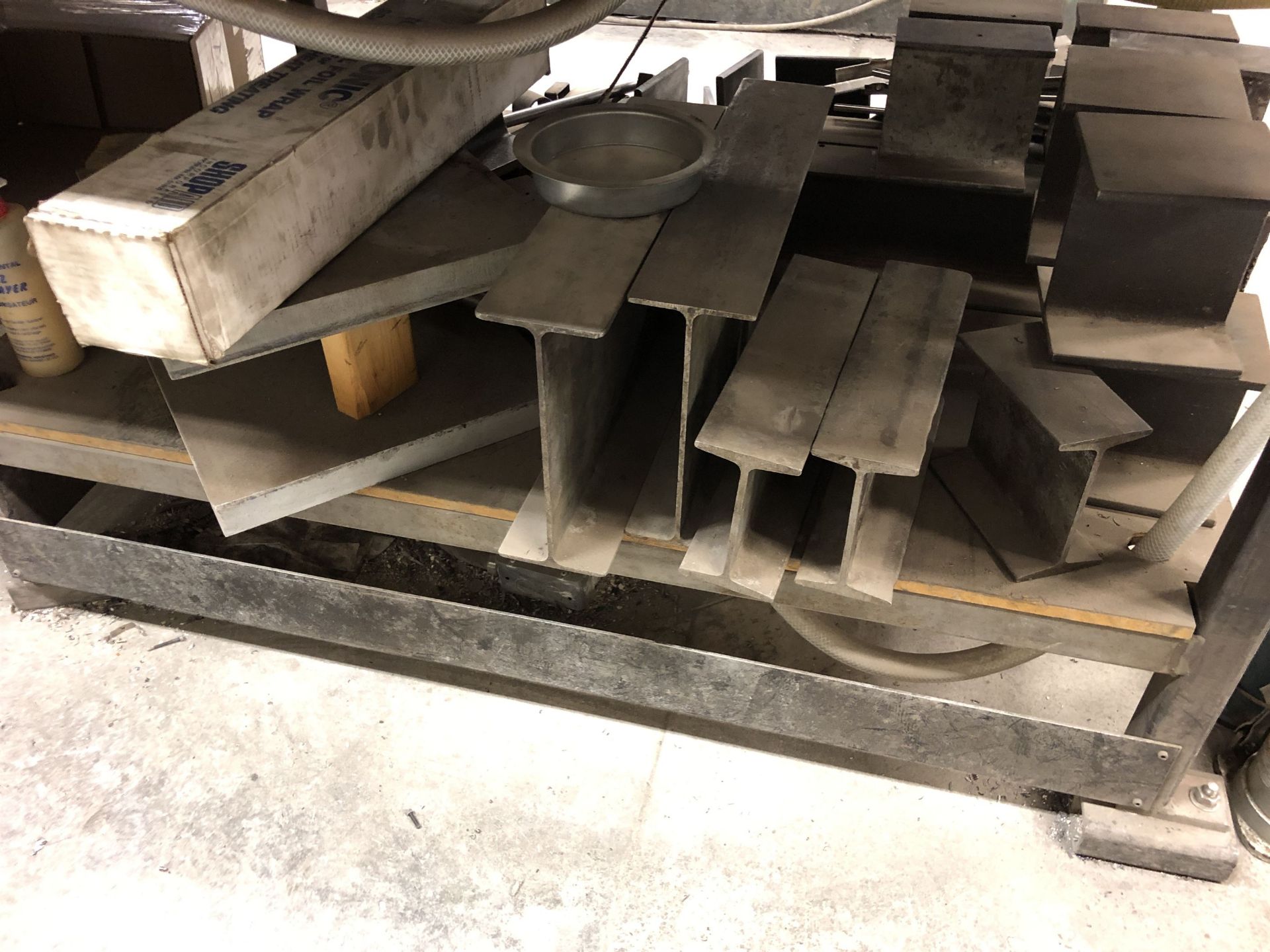 Metal Tabletop 10' x 4' , 3/8" Thickness, Contents Underneath Included - Image 2 of 2