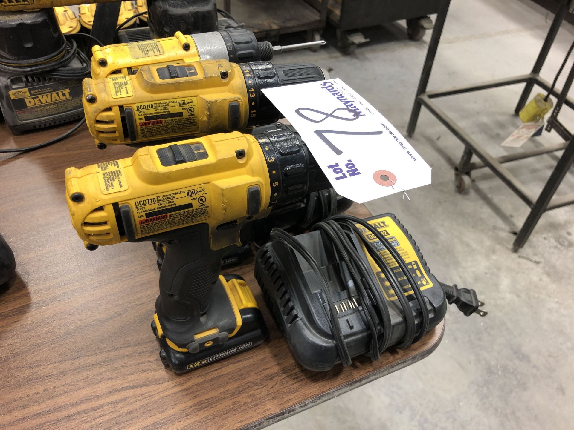 Lot of (3) DEWALT Cordless Drill w/ Chargers