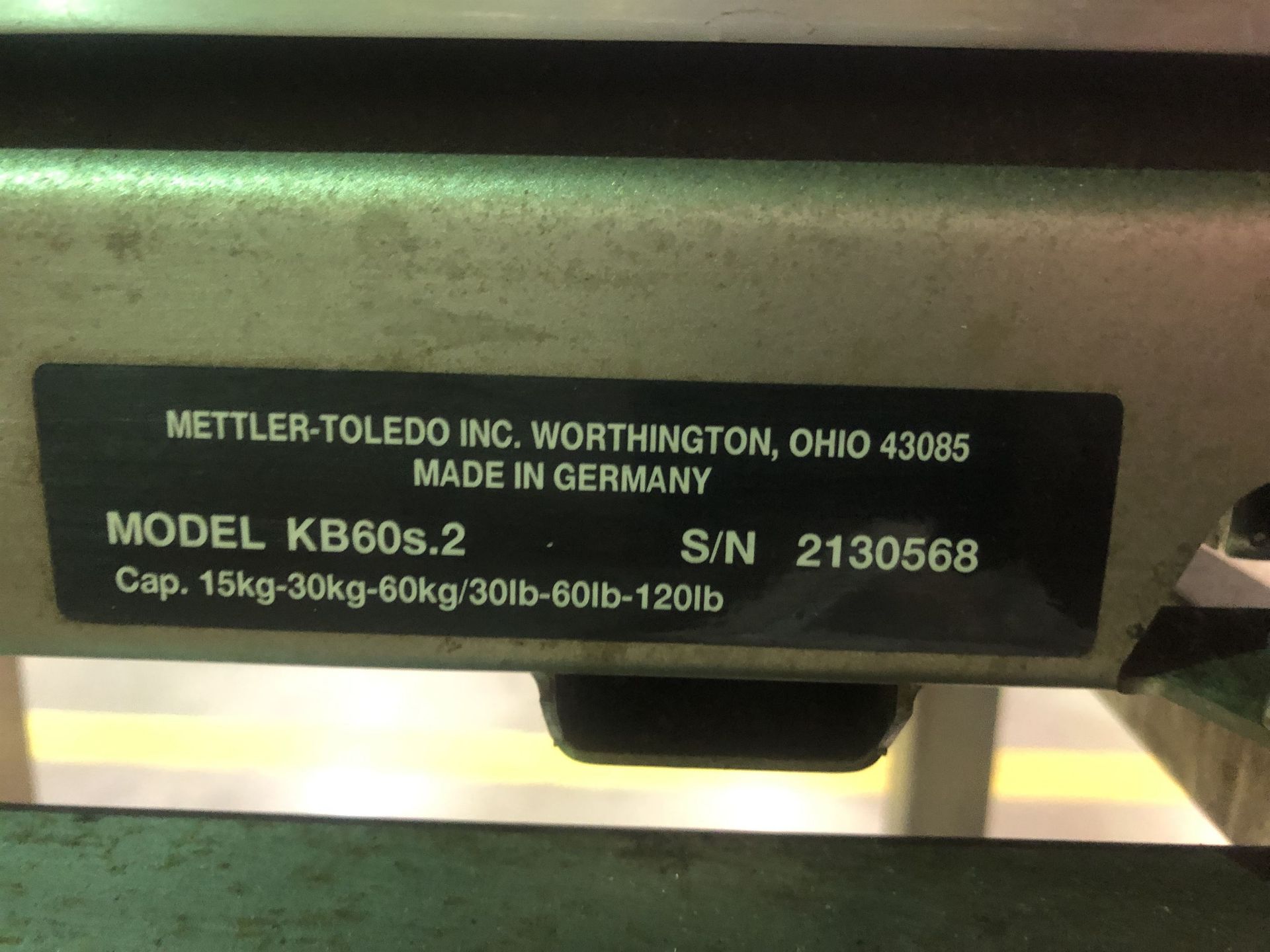 METTLER TOLEDO ID5 KB60s.2M ultiRange Scale, s/n 2130568, 120 lb. Capacity - Image 4 of 4