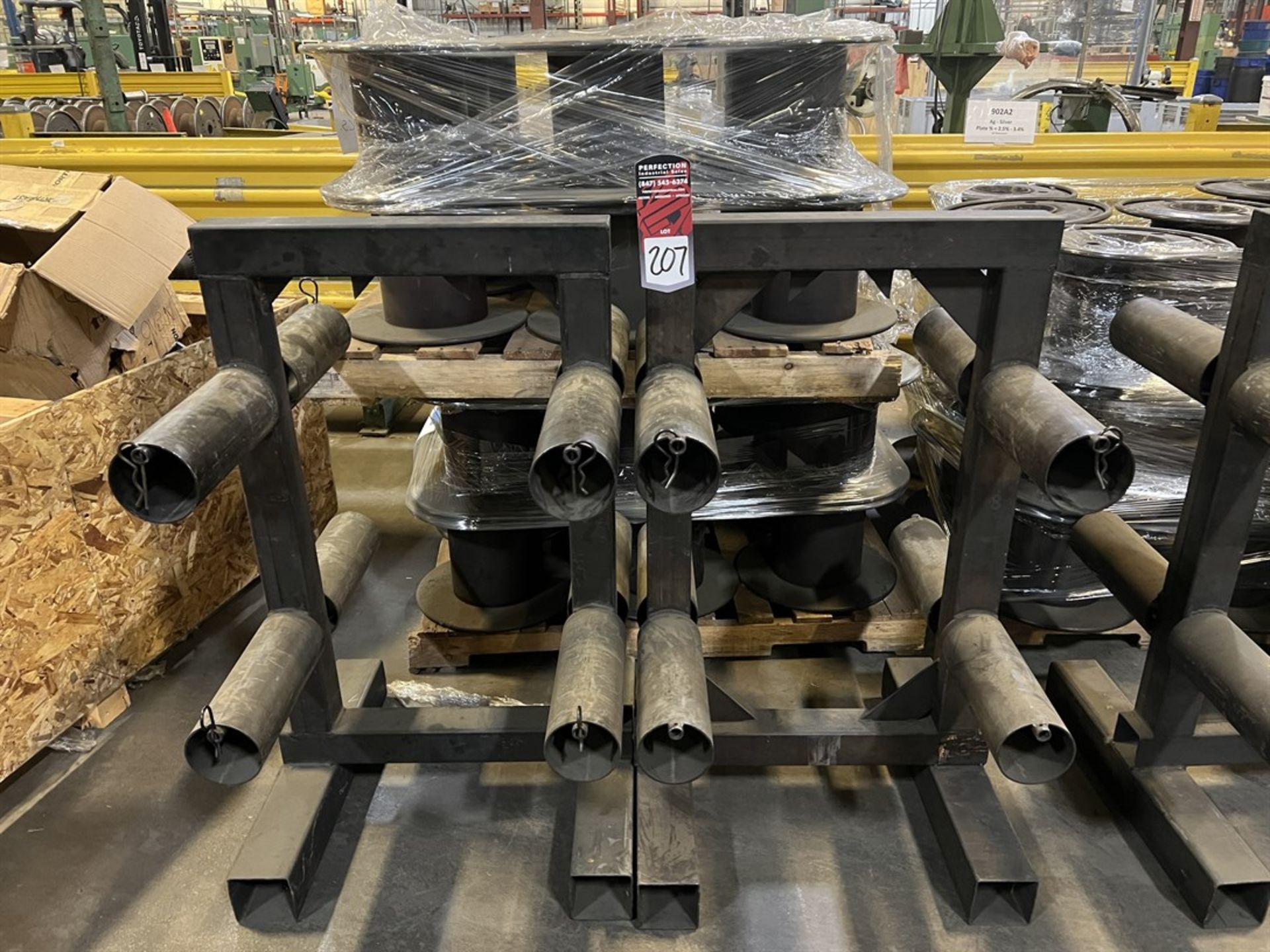 Lot of (2) Reel Trees w/ Pallet of R-16 Reels for Anneal Furnace