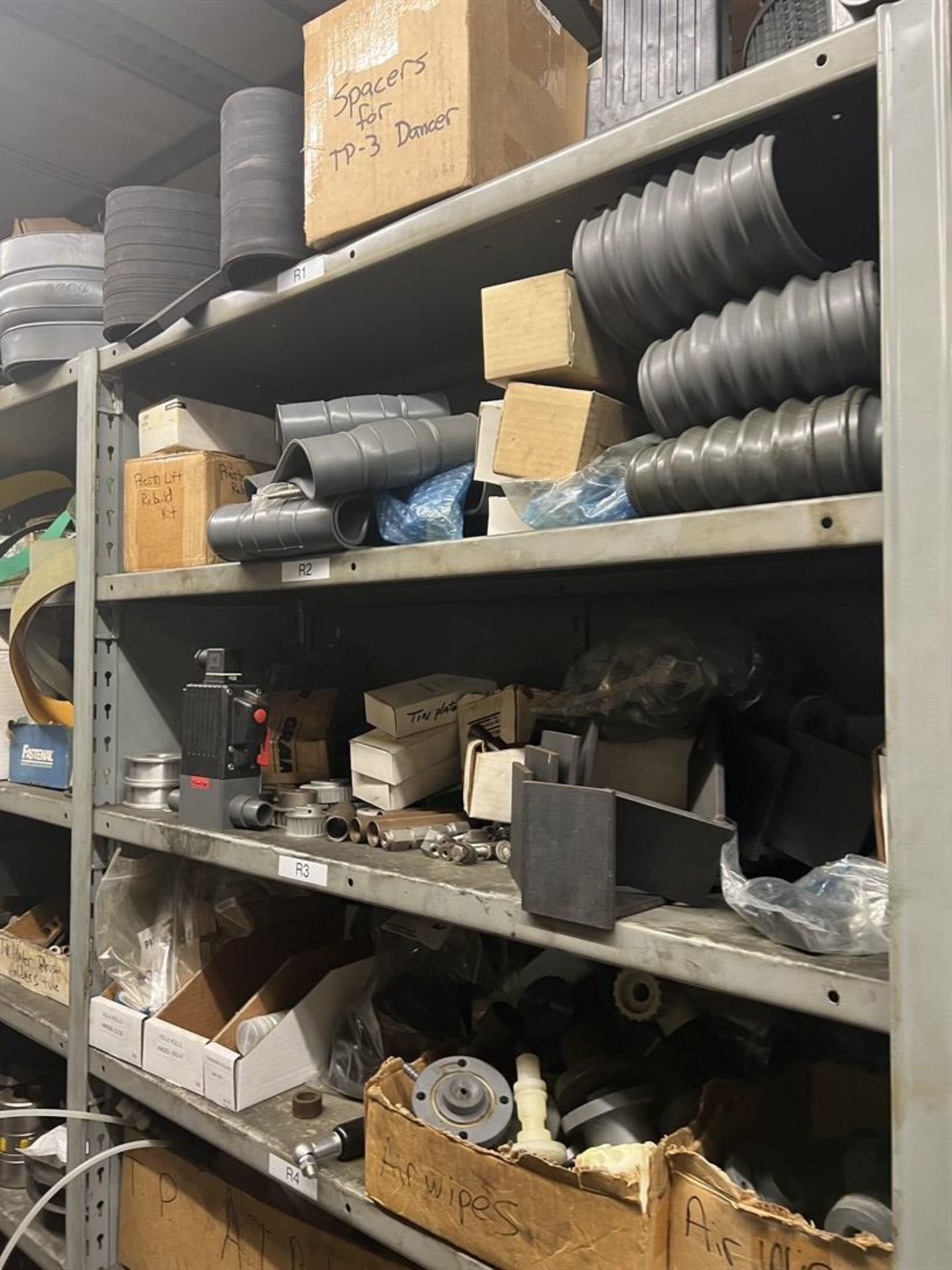 Maintenance Crib- Row of Shop Shelving w/ Contents Including Pulleys, Sleeves, Seals, Air wipes, - Image 15 of 22