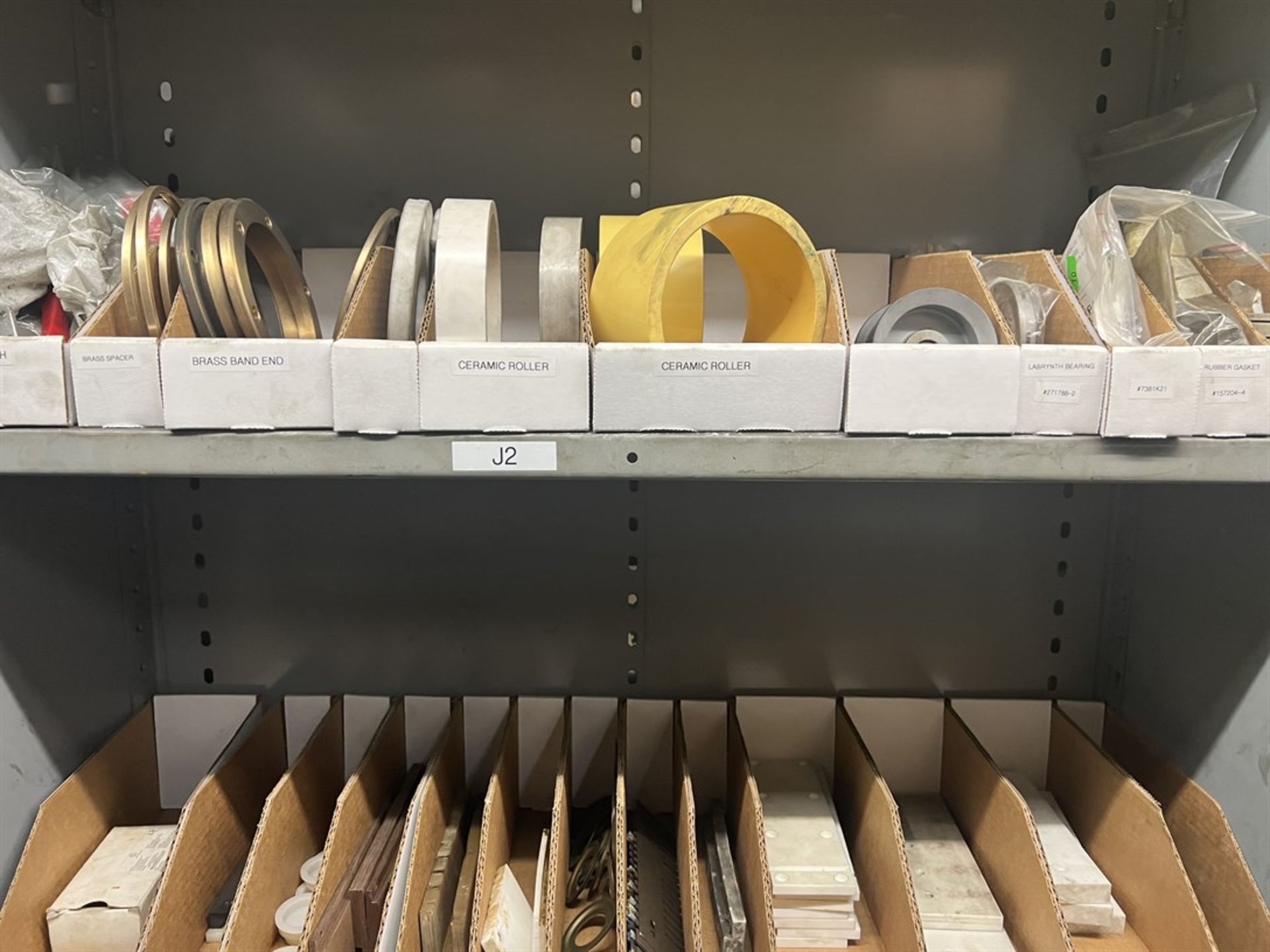 Maintenance Crib- Row of Shop Shelving w/ Contents Including Pulleys, O-Rings, Sensors, Ceramic - Image 11 of 26