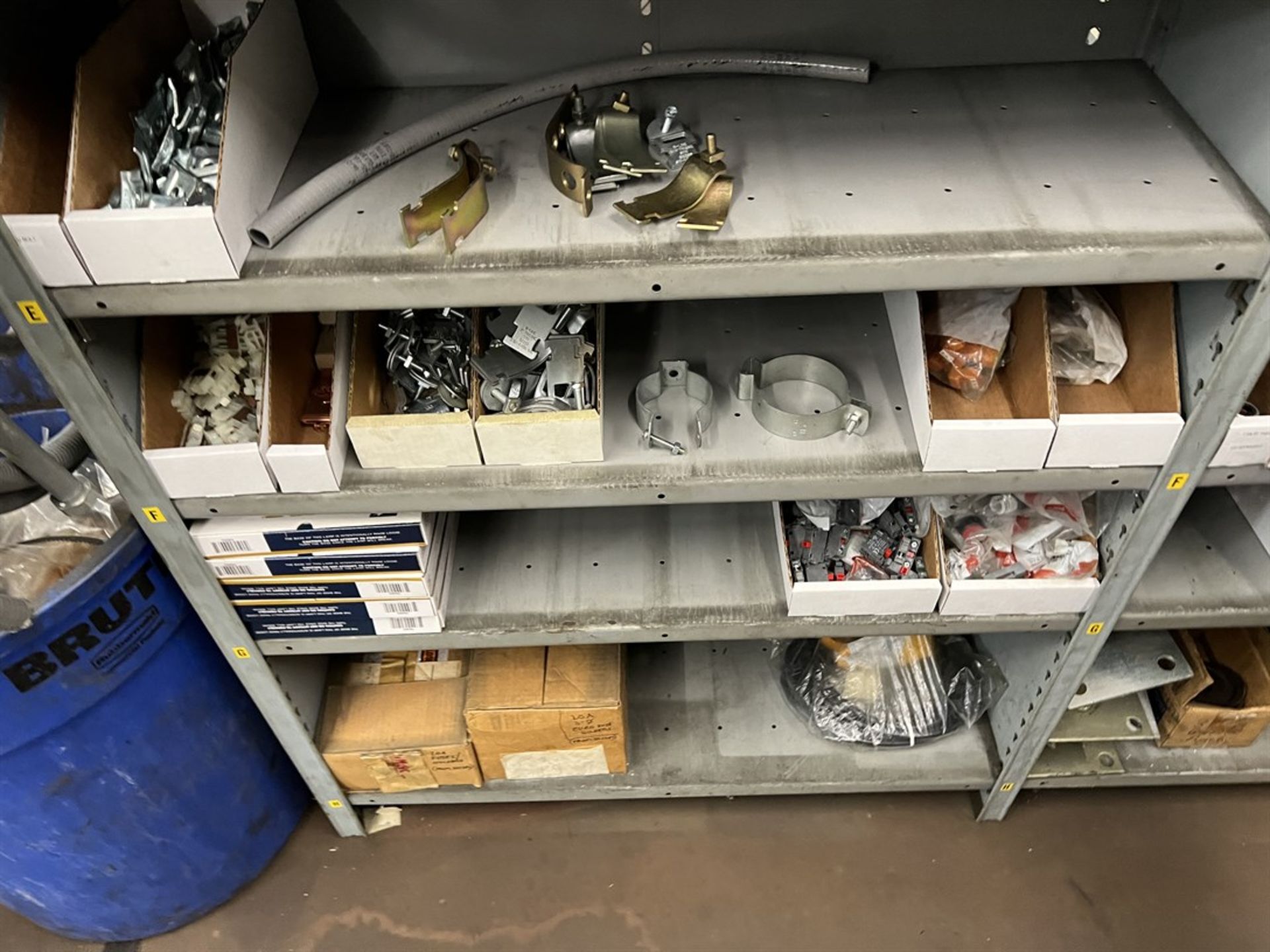 Maintenance Crib- Row of Shop Shelving w/ Contents Including Sockets, Beam Clamps, Liquids Tight and - Image 5 of 21