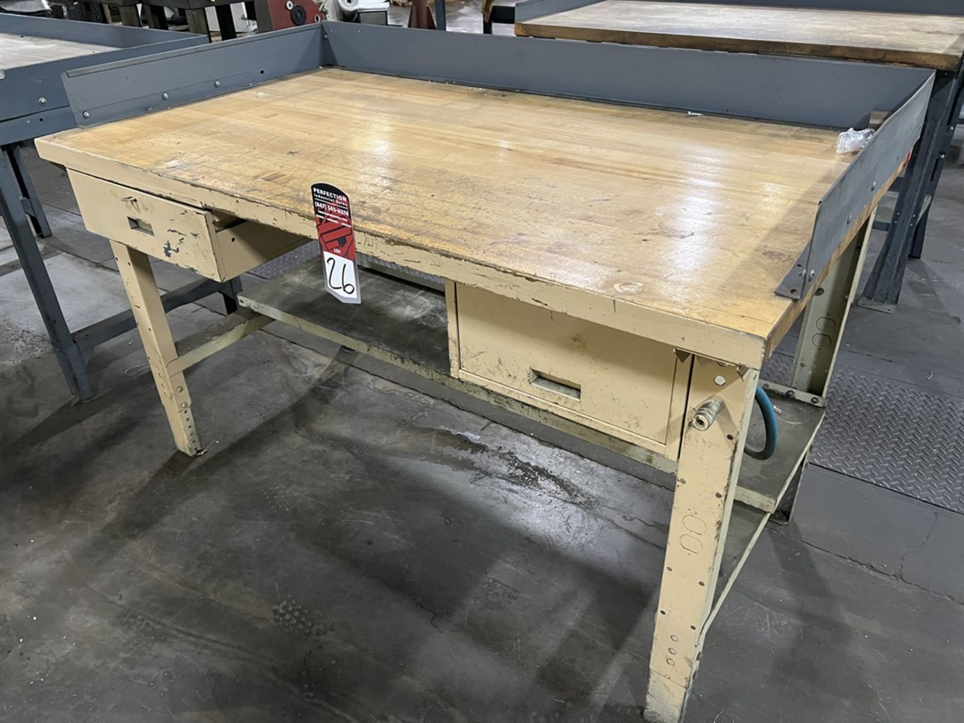 Wood Top Work Bench, 34" x 60"