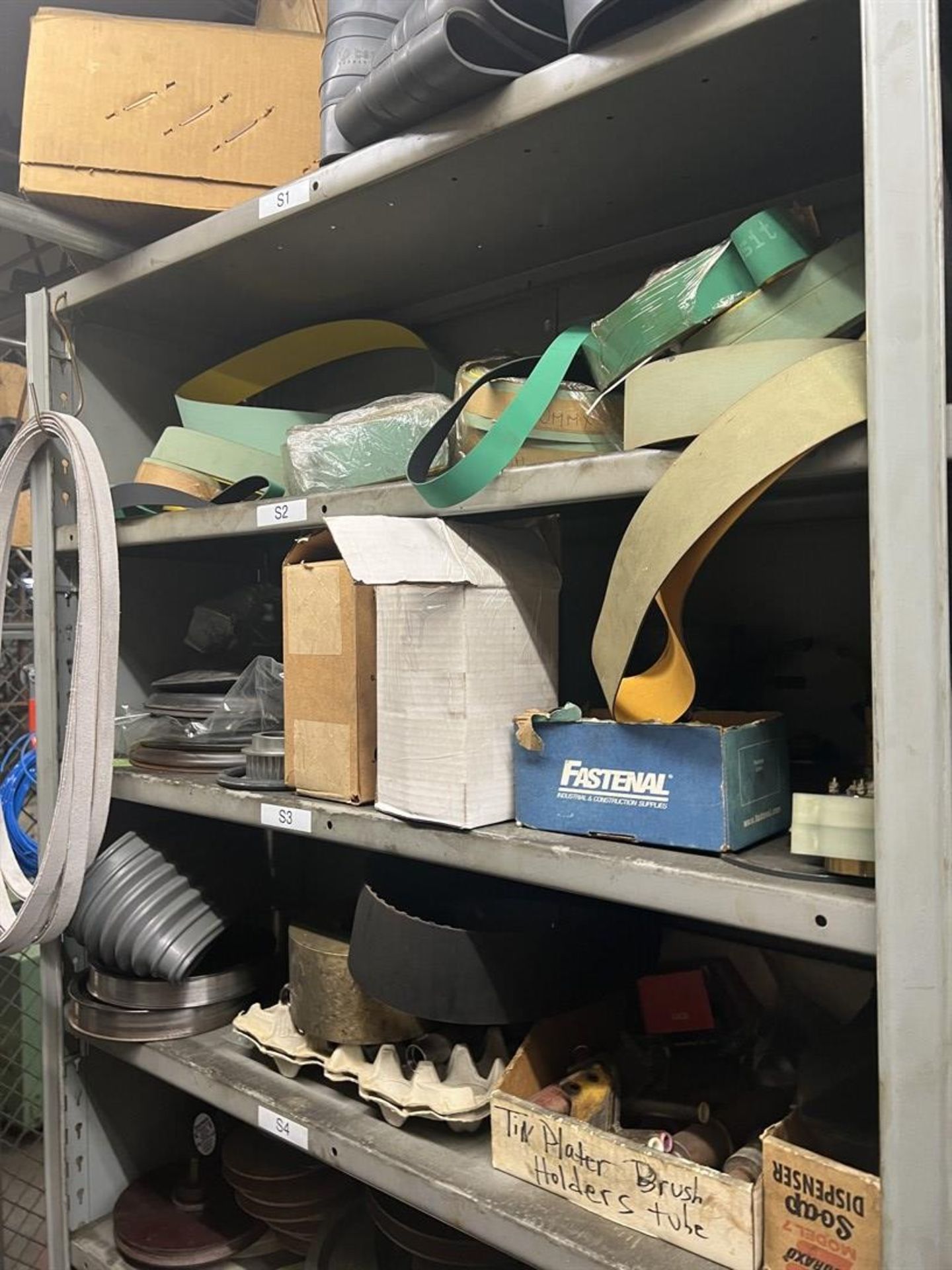 Maintenance Crib- Row of Shop Shelving w/ Contents Including Pulleys, Sleeves, Seals, Air wipes, - Image 19 of 22