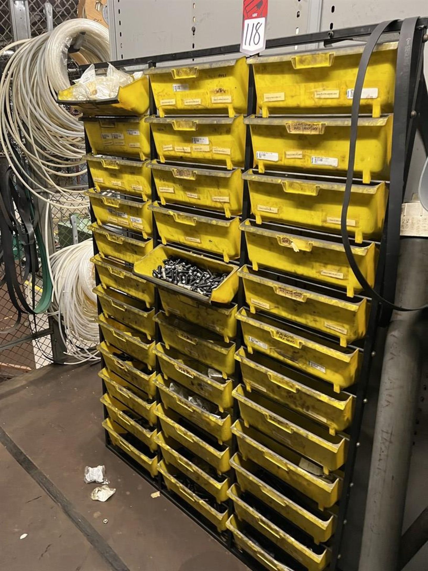 Rack w/ Large Assortment of Fasteners