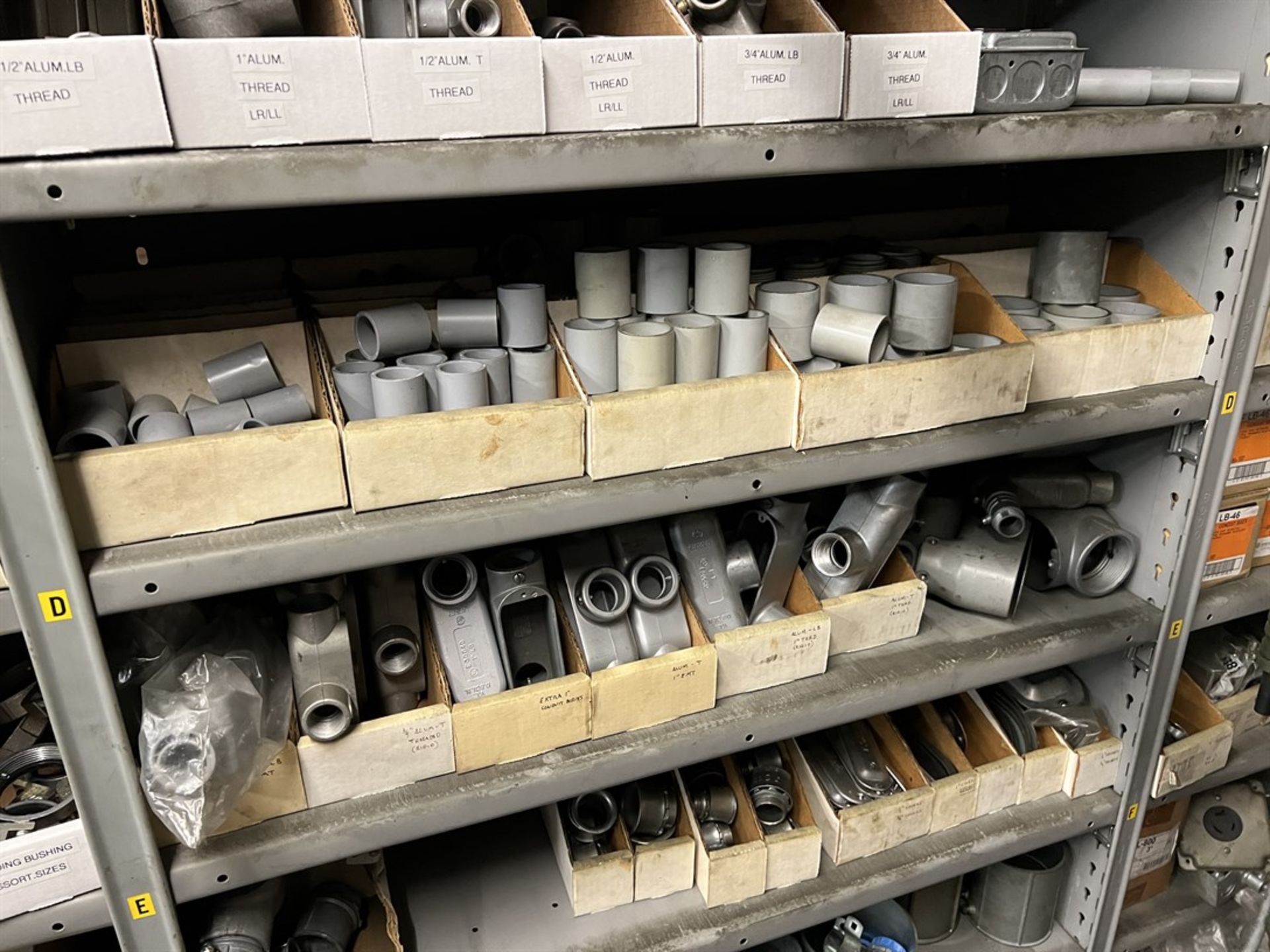 Maintenance Crib- Row of Shop Shelving w/ Contents Including Sockets, Beam Clamps, Liquids Tight and - Image 14 of 21