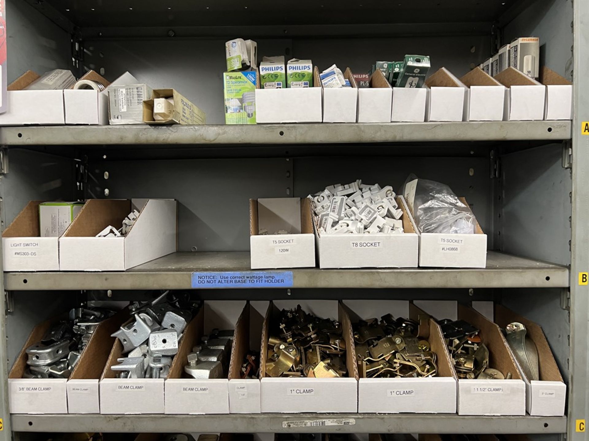 Maintenance Crib- Row of Shop Shelving w/ Contents Including Sockets, Beam Clamps, Liquids Tight and - Image 2 of 21