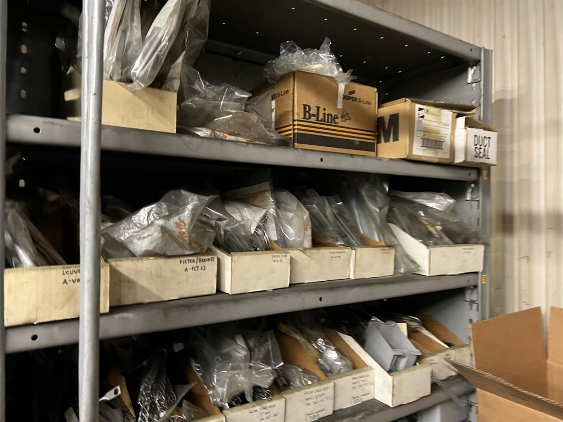 Maintenance Crib- Row of Shop Shelving w/ Contents Including Sockets, Beam Clamps, Liquids Tight and - Image 17 of 21