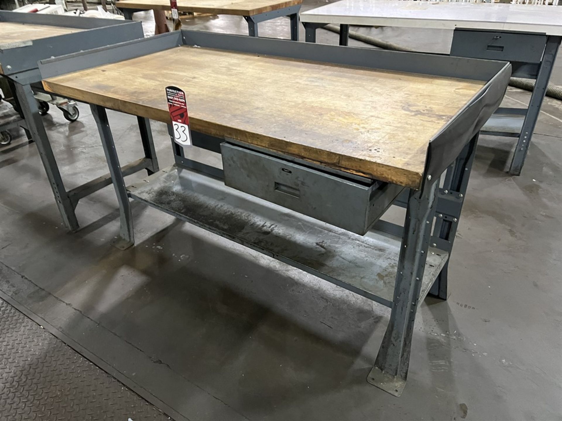 Wood Top Work Bench, 30" x 60"