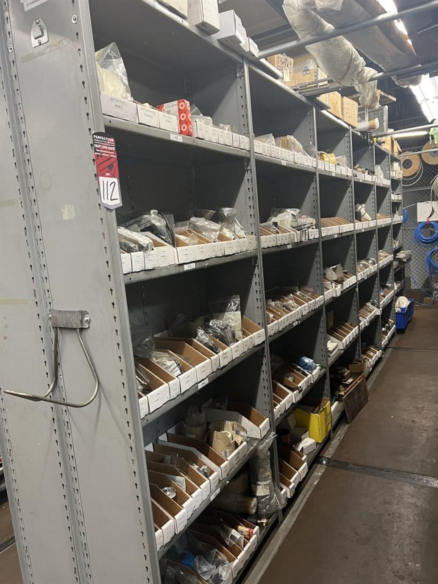 Maintenance Crib- Row of Shop Shelving w/ Contents Including Pulleys, O-Rings, Sensors, Ceramic - Image 2 of 26