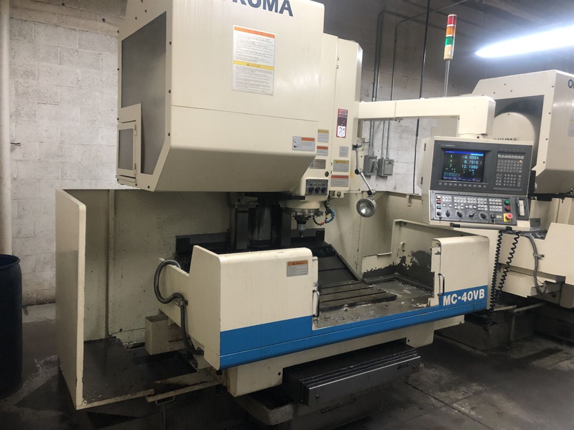 OKUMA MC-40VB Vertical Machining Center, s/n 0770, OSP 7000M Control, 17” x 39” Table, CT50 Spindle, - Image 2 of 10