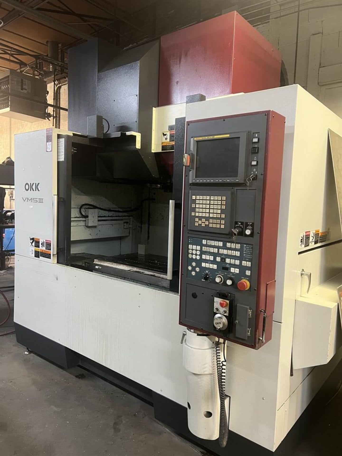 2008 OKK VM5III Vertical Machining Center, s/n 3698, Fanuc 180iS-MB Control, 22” x 41-1/4” Table,