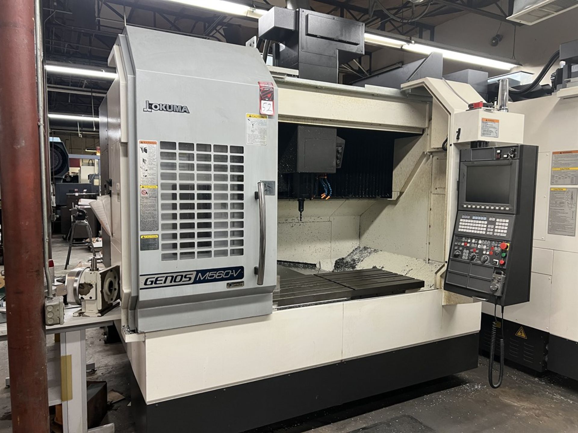 2016 OKUMA GENOS M560-V Vertical Machining Center, s/n 191947, 22” x 51” Table, CT40 Spindle