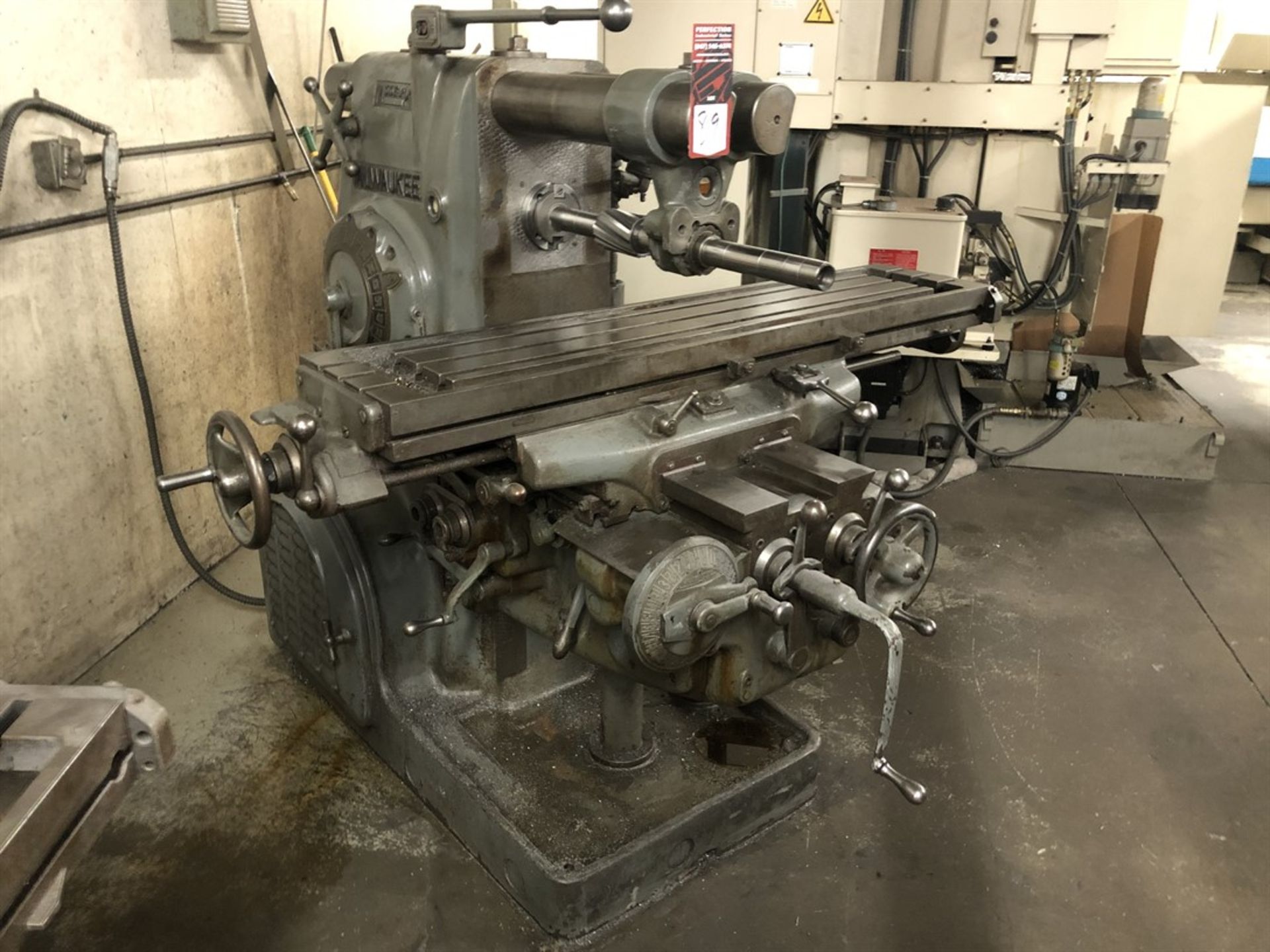 MILWAUKEE K Plain No. 2 Horizontal Milling Machine, s/n 5-4046, 12” x 56” Table, 15-1500 RPM - Image 2 of 6