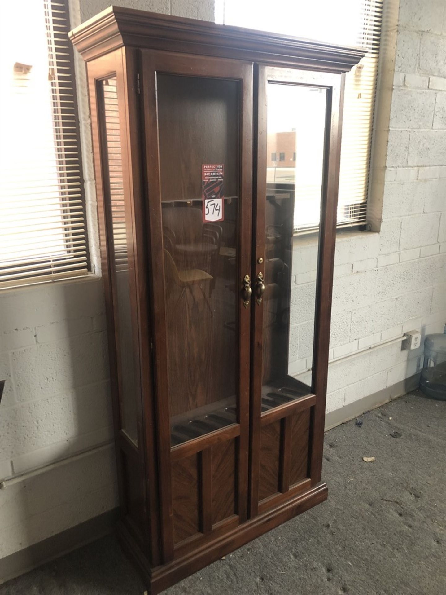 Wooden Rifle Display Cabinet